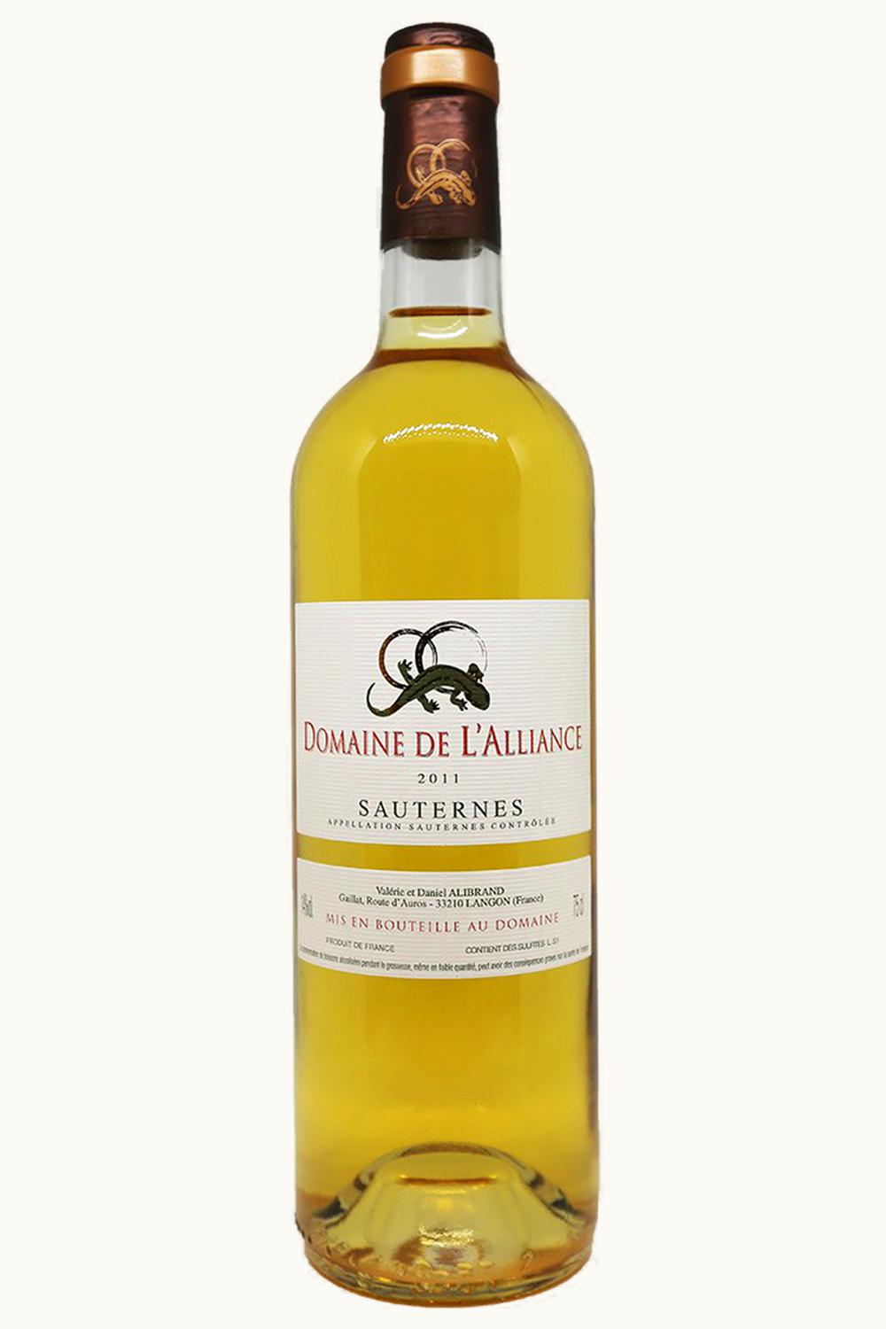 Domaine de l'Alliance Domaine de l'Alliance Sauternes Bordeaux France, 2011