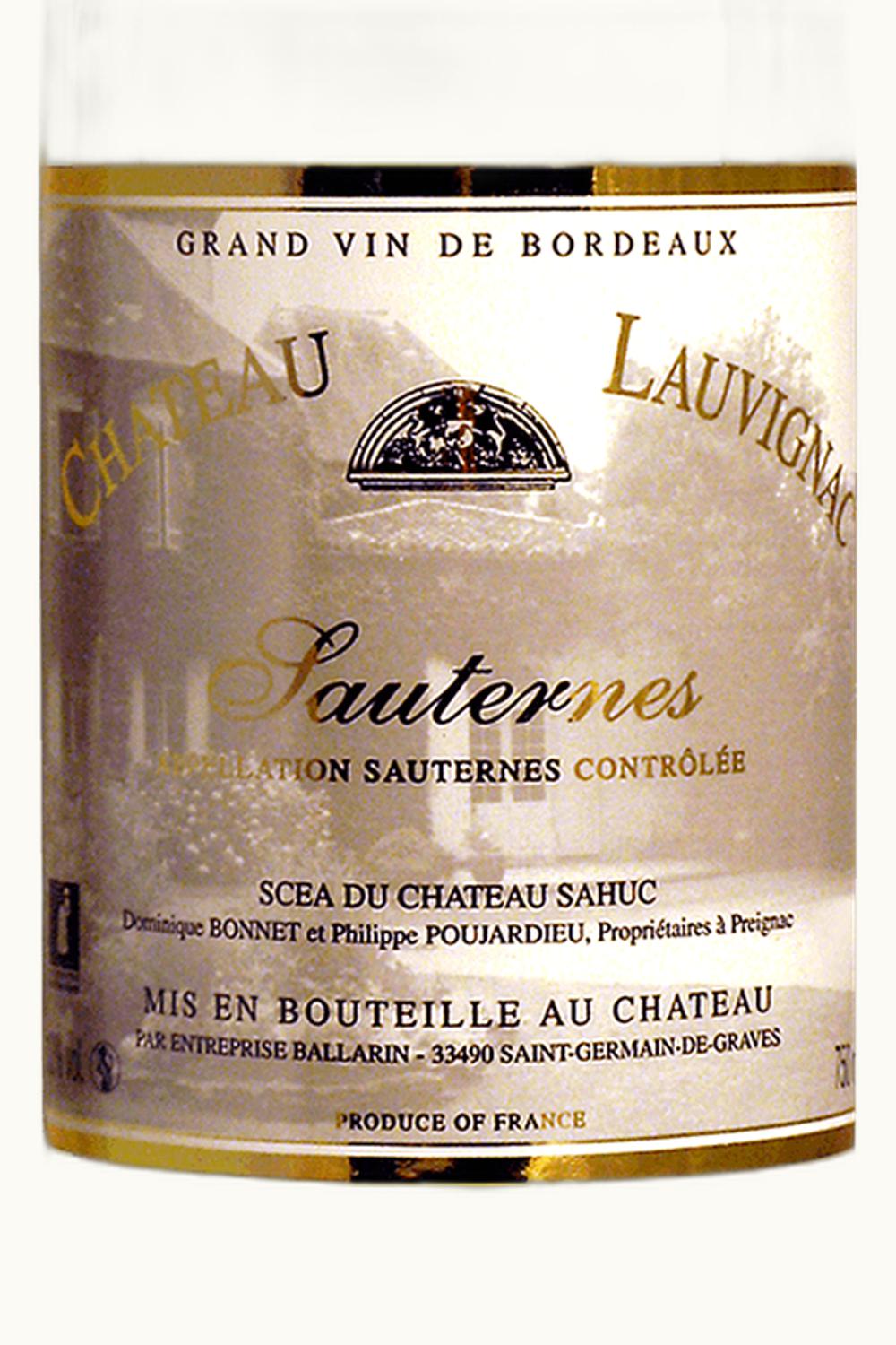 Lauvignac Lauvignac Sauternes Bordeaux France, 2010