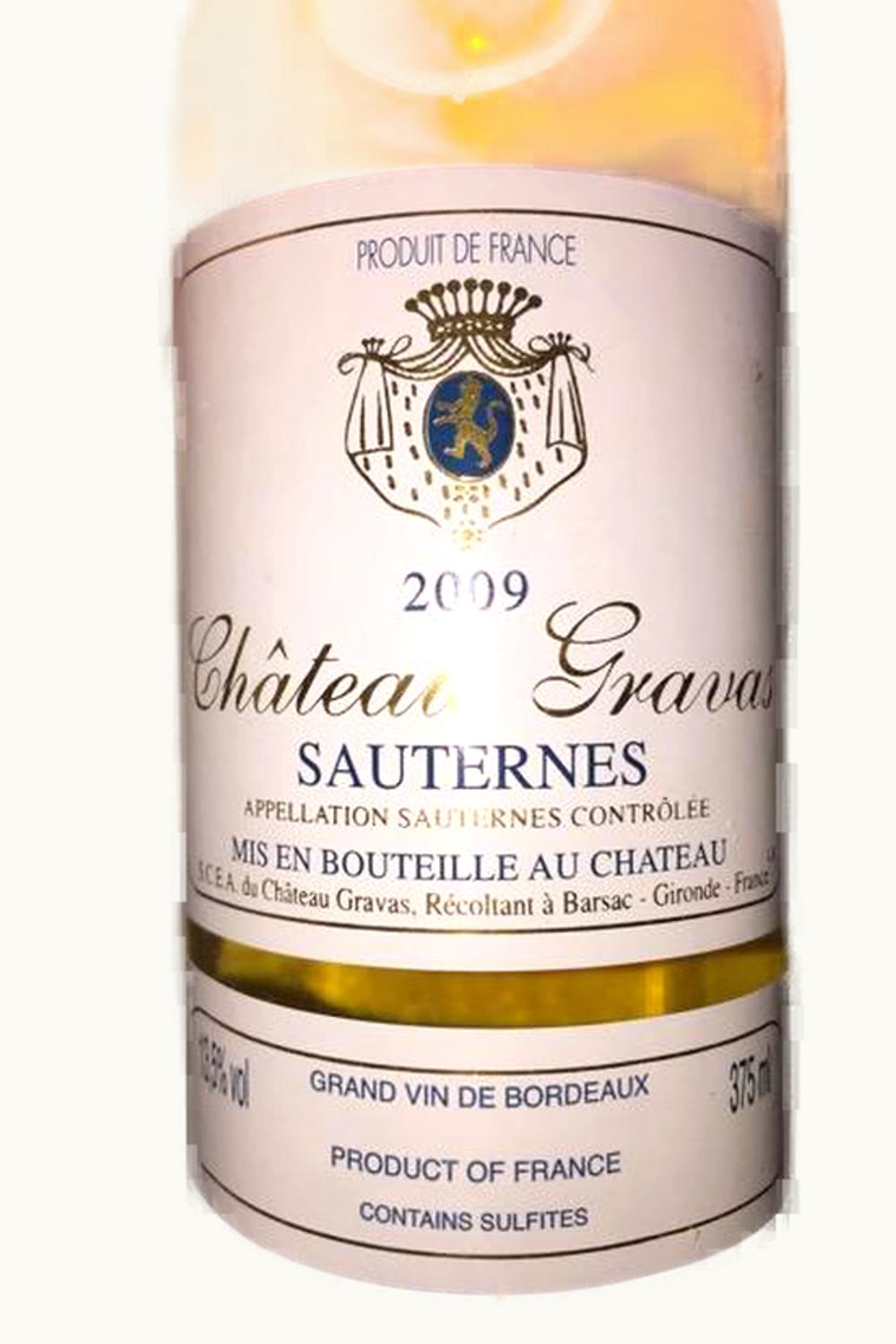Château Grava Grava Sauternes Bordeaux France, 2009