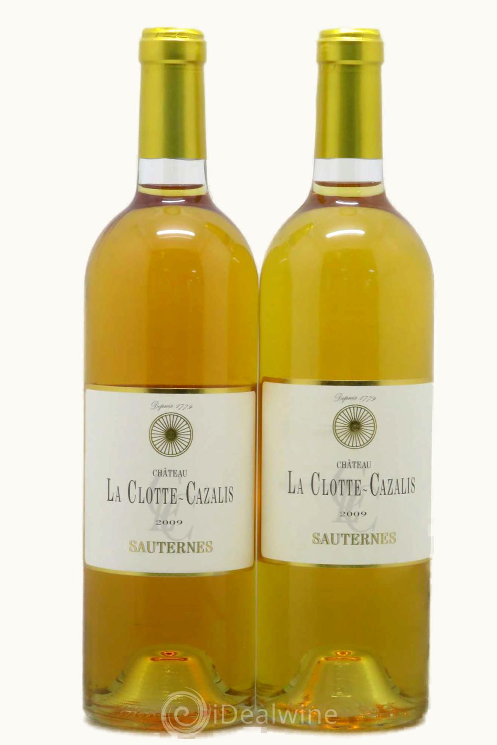 La Clotte Cazalis La Clotte Cazalis Sauternes Bordeaux France, 2009