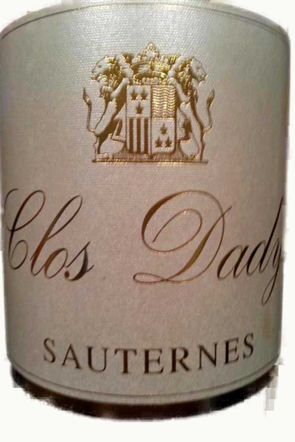 Clos Dady Clos Dady Sauternes Bordeaux France, 2009