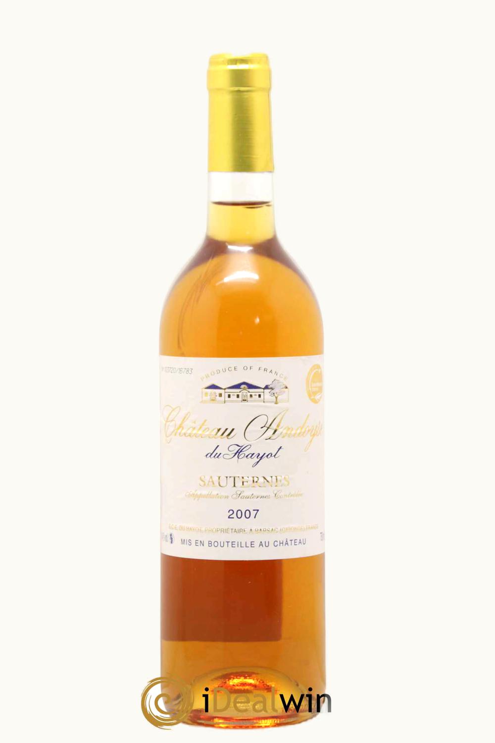 Andoyse du Hayot Andoyse du Hayot Sauternes Bordeaux France, 2007