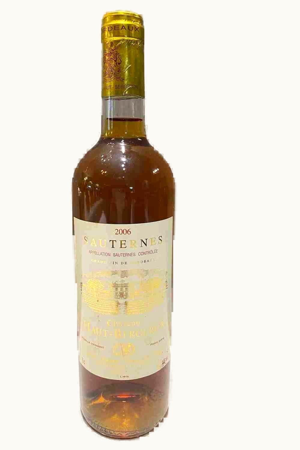 Haut Bergeron Haut Bergeron Sauternes Bordeaux France, 2006