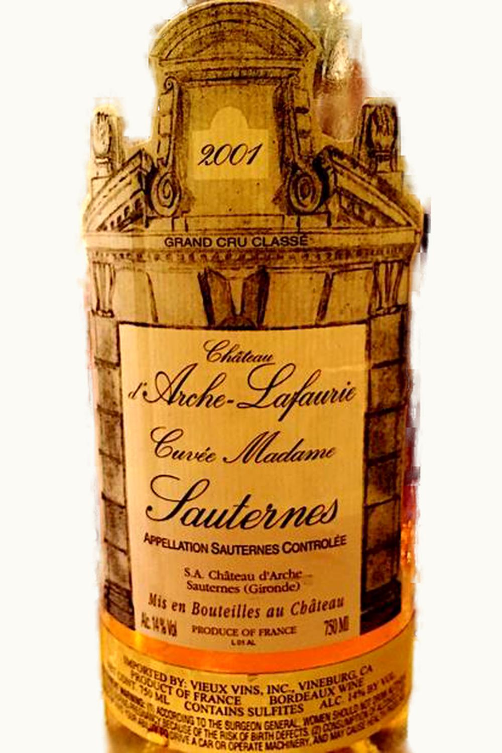 Château d'Arche Château d'Arche Sauternes Bordeaux France, 2005 UZ0696930