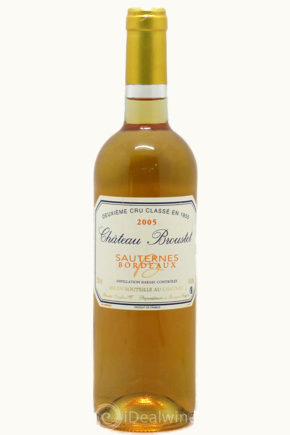 Château Broustet Château Broustet Sauternes Bordeaux France, 2005