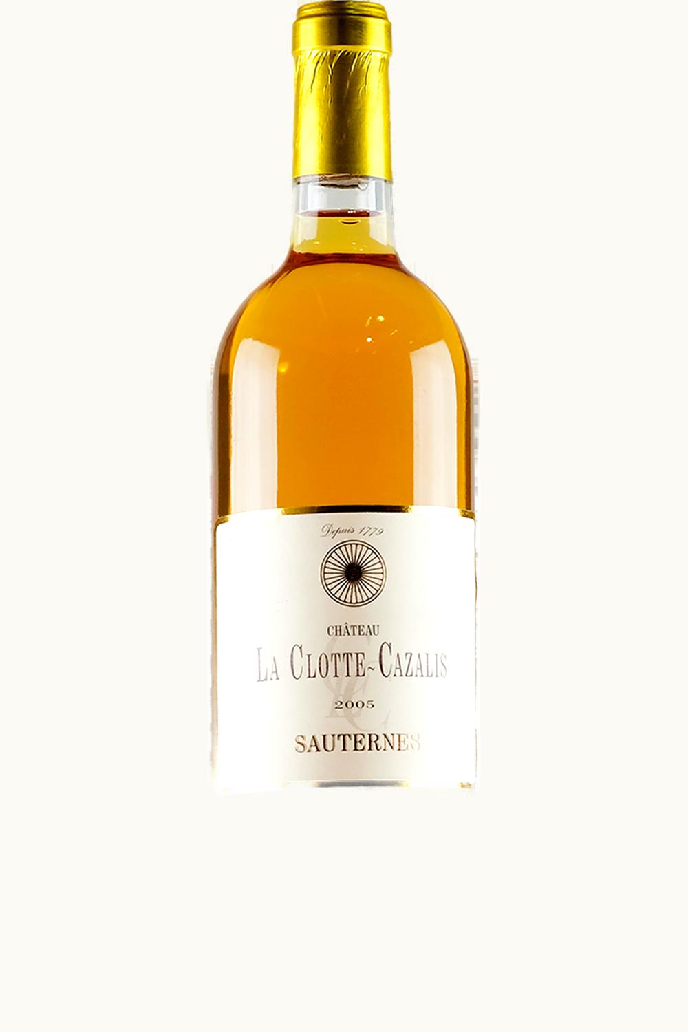 La Clotte Cazalis La Clotte Cazalis Sauternes Bordeaux France, 2005
