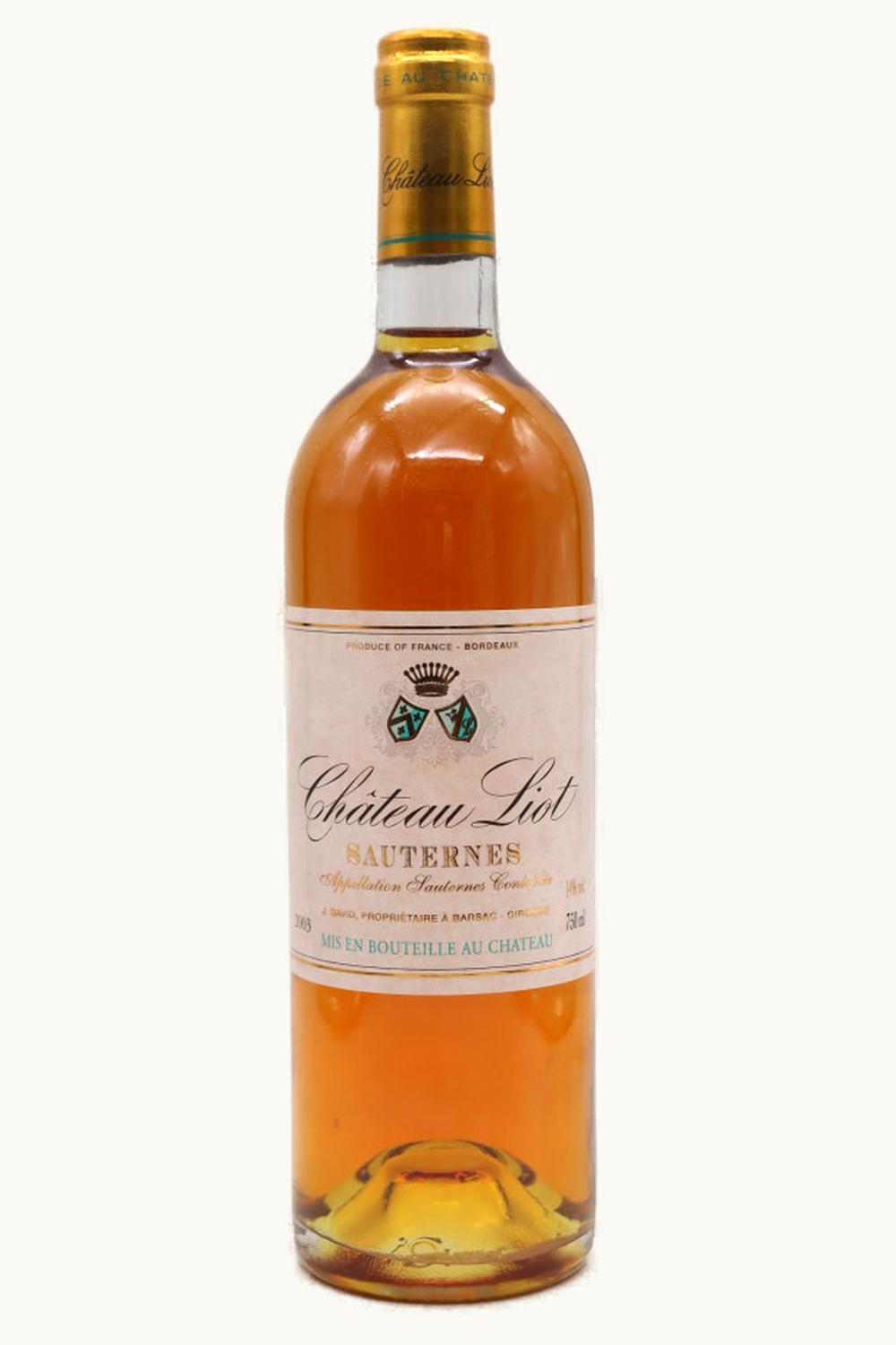 Château Liot Liot Sauternes Bordeaux France, 2003