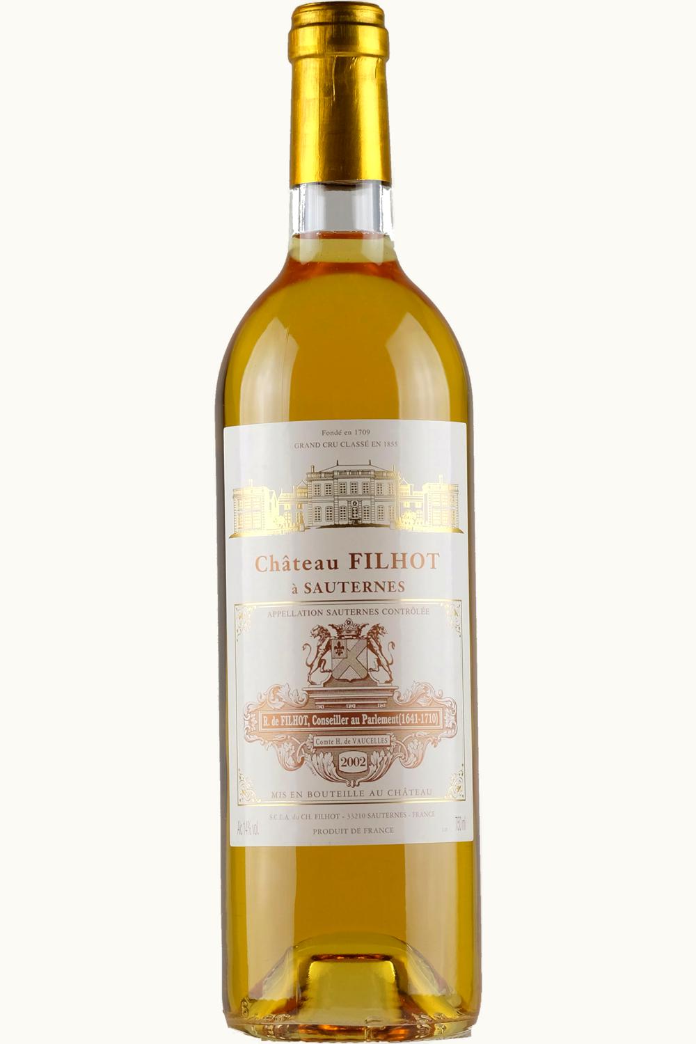 Château Filhot Château Filhot Sauternes Bordeaux France, 2002