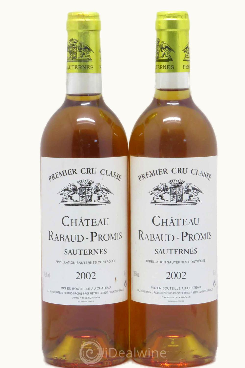 Château Rabaud-Promis Château Rabaud-Promis Sauternes Bordeaux France, 2002