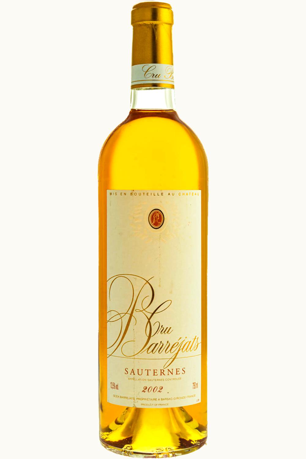 Cru Barrejat Cru Barrejat Sauternes Bordeaux France, 2002