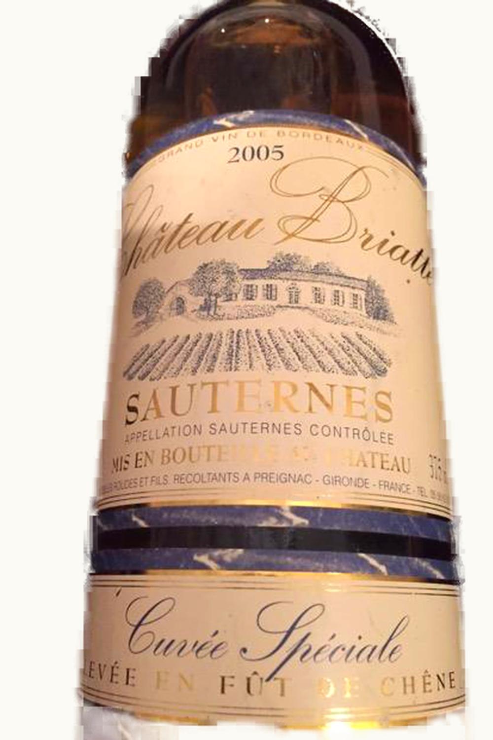Château Briatte Château Briatte Sauternes Bordeaux France, 2002