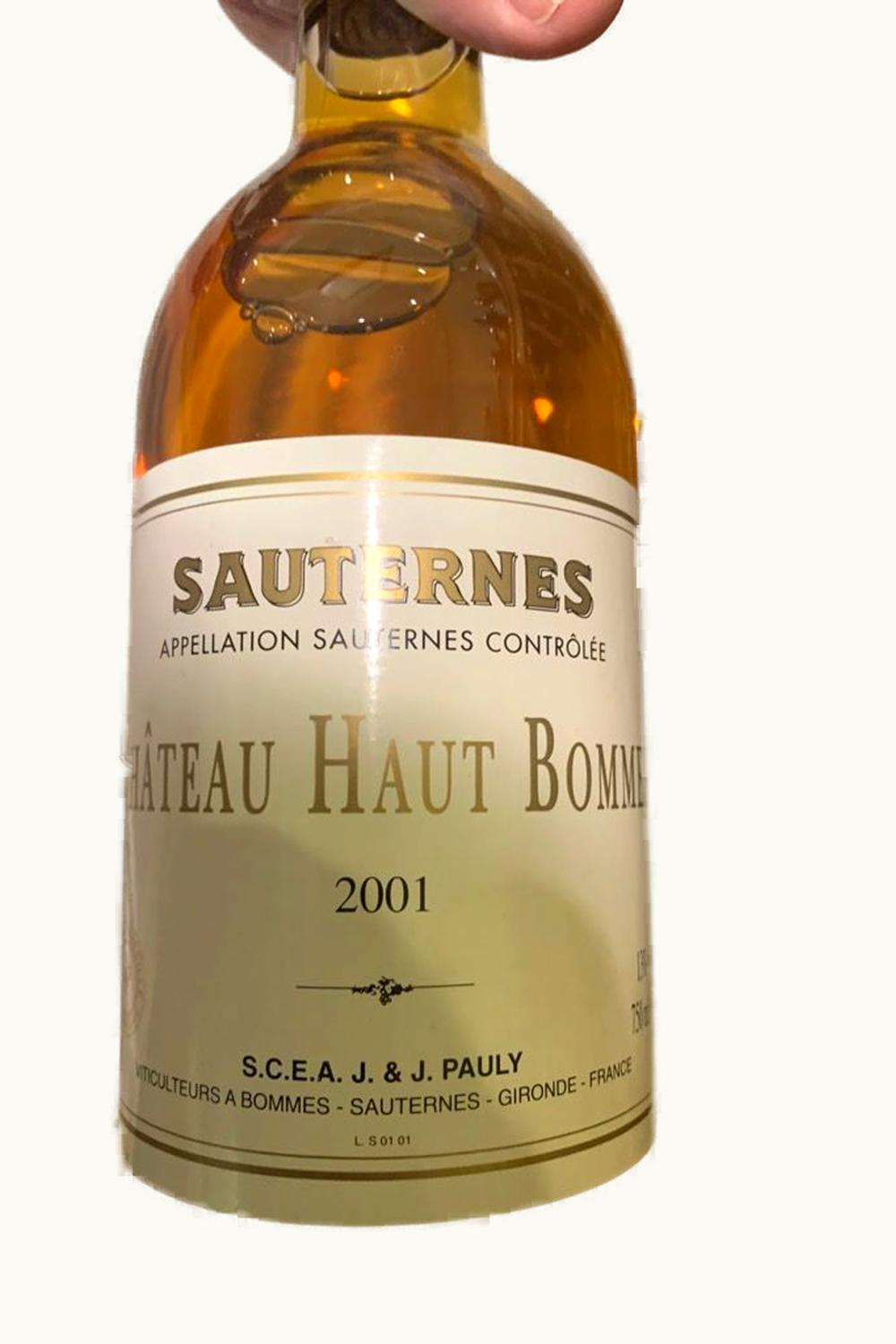 Haut Bommes Haut Bommes Sauternes Bordeaux France, 2001