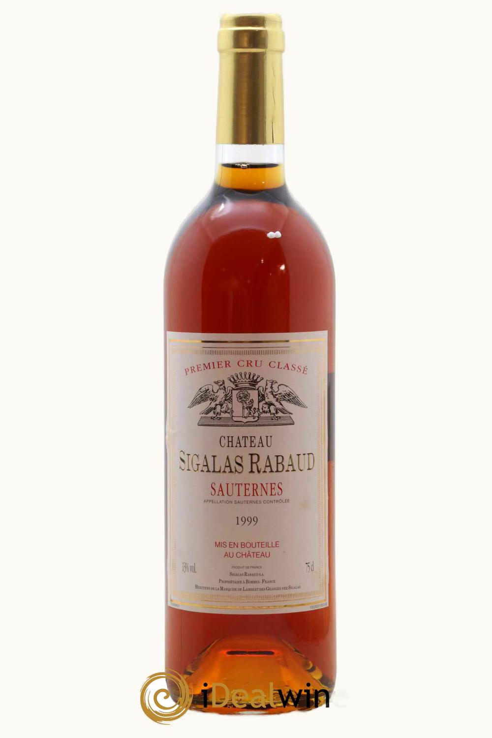 Château Sigalas-Rabaud Château Sigalas-Rabaud Sauternes Bordeaux France, 1999