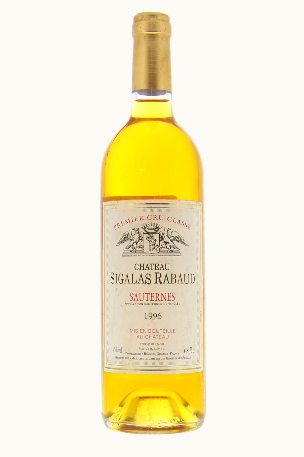 Château Sigalas-Rabaud Château Sigalas-Rabaud Sauternes, 1996
