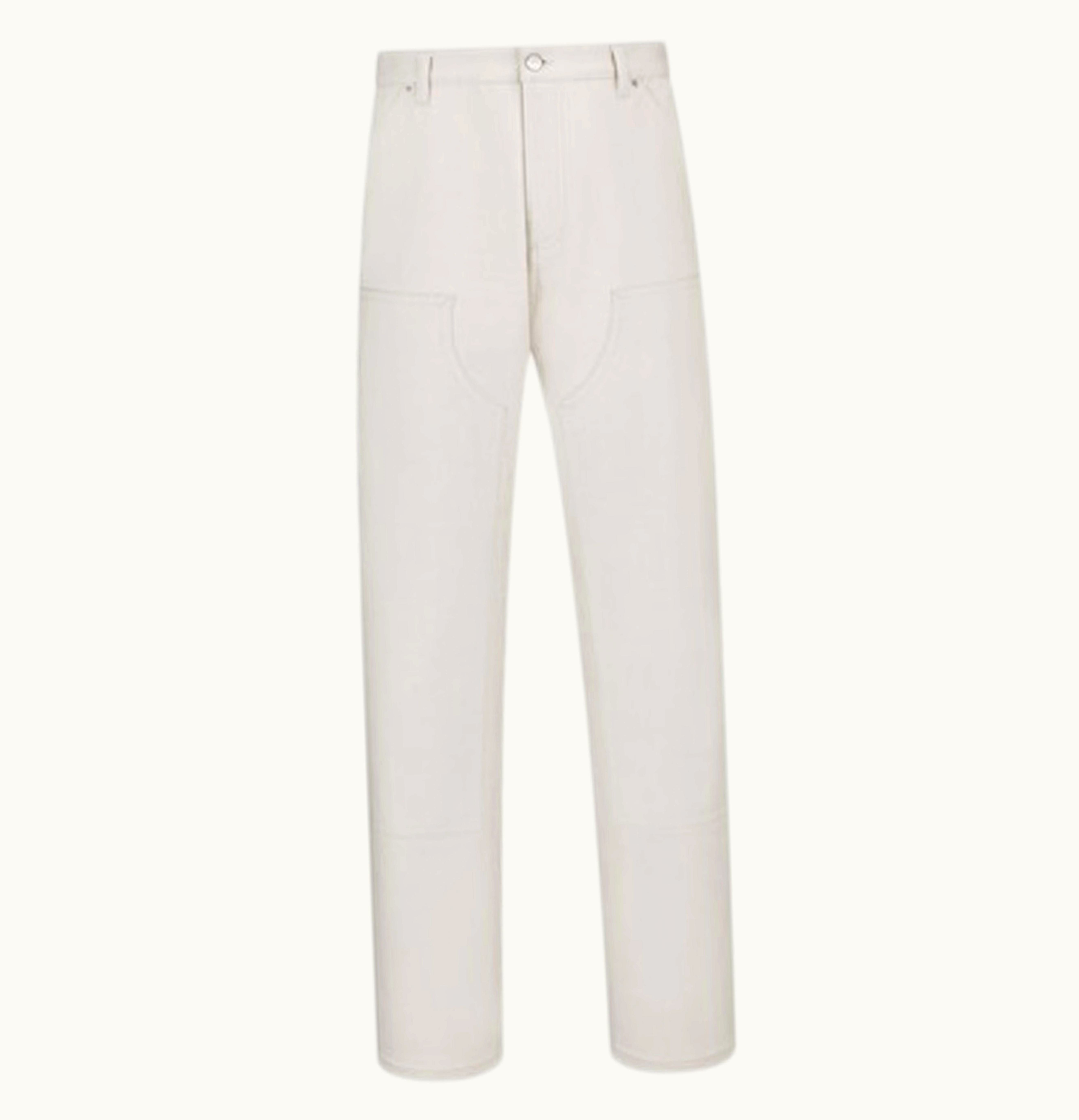 Dior Dior by Birkenstock CD 1947 Carpenter Jeans Ecru Cotton Denim