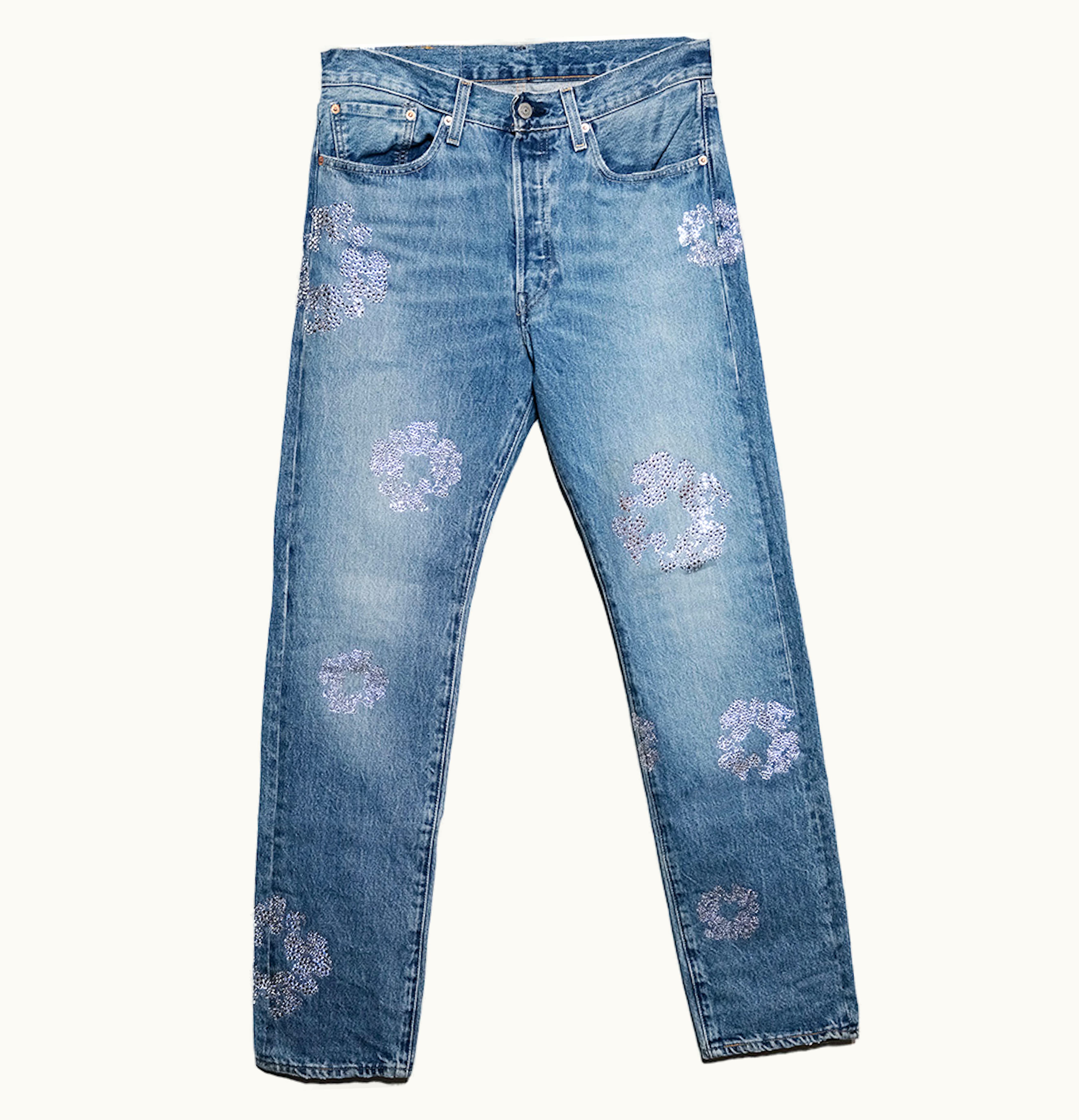 Denim Tears Denim Tears Bust Down Tears 501 Jeans Light Wash