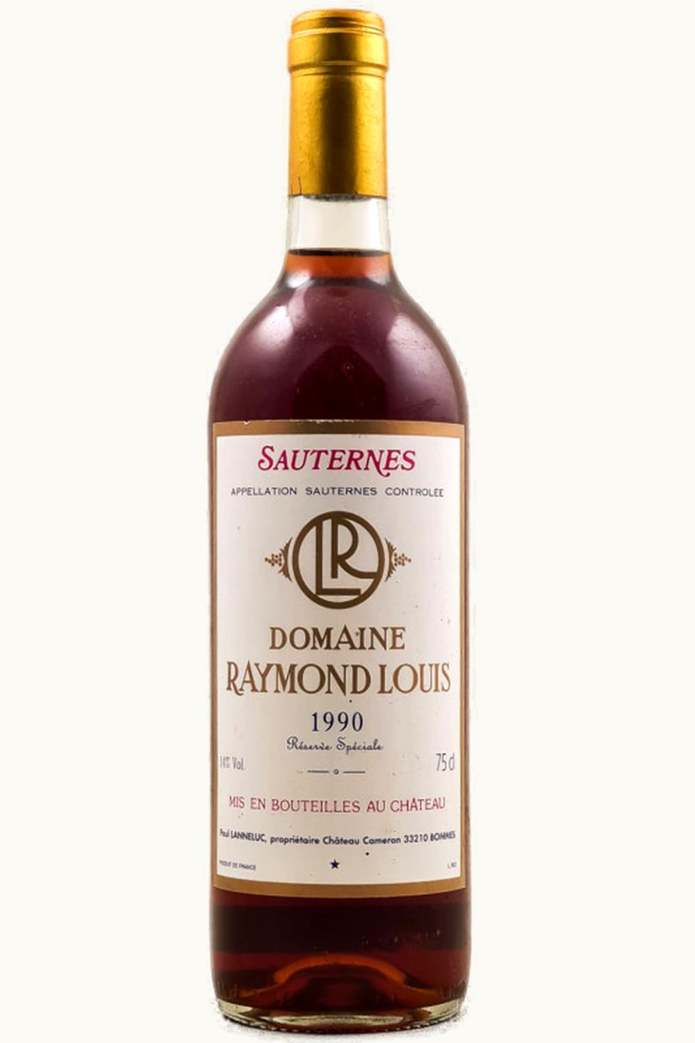 Domaine Raymond Louis Domaine Raymond Louis Sauternes, 1990
