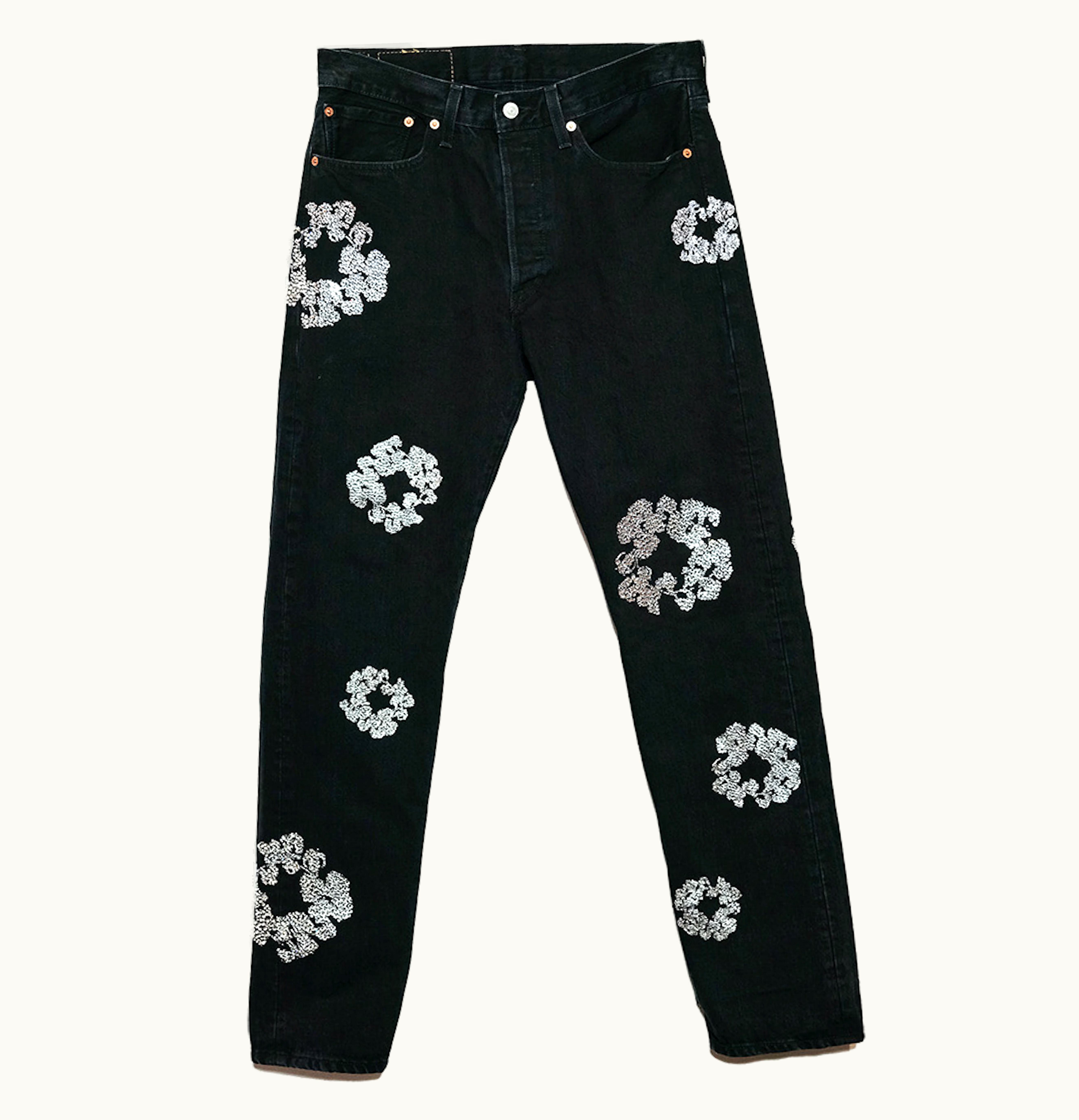Denim Tears Denim Tears Bust Down Tears 501 Jeans Black
