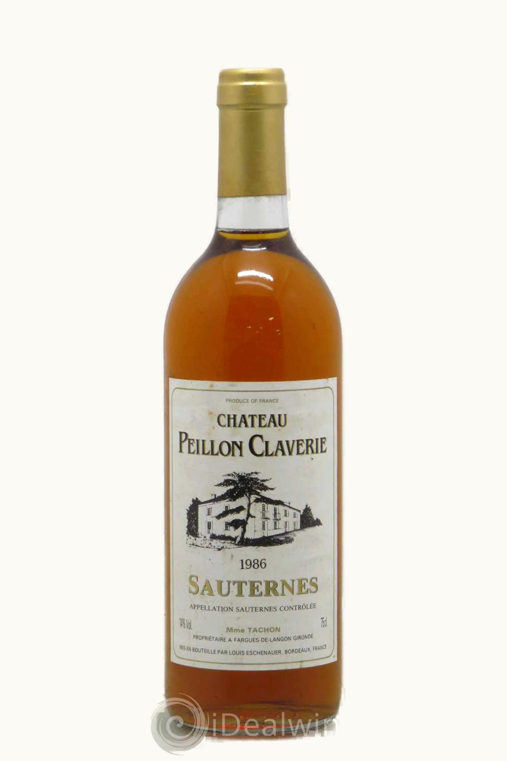 Peillon Claverie Peillon Claverie Sauternes, 1988