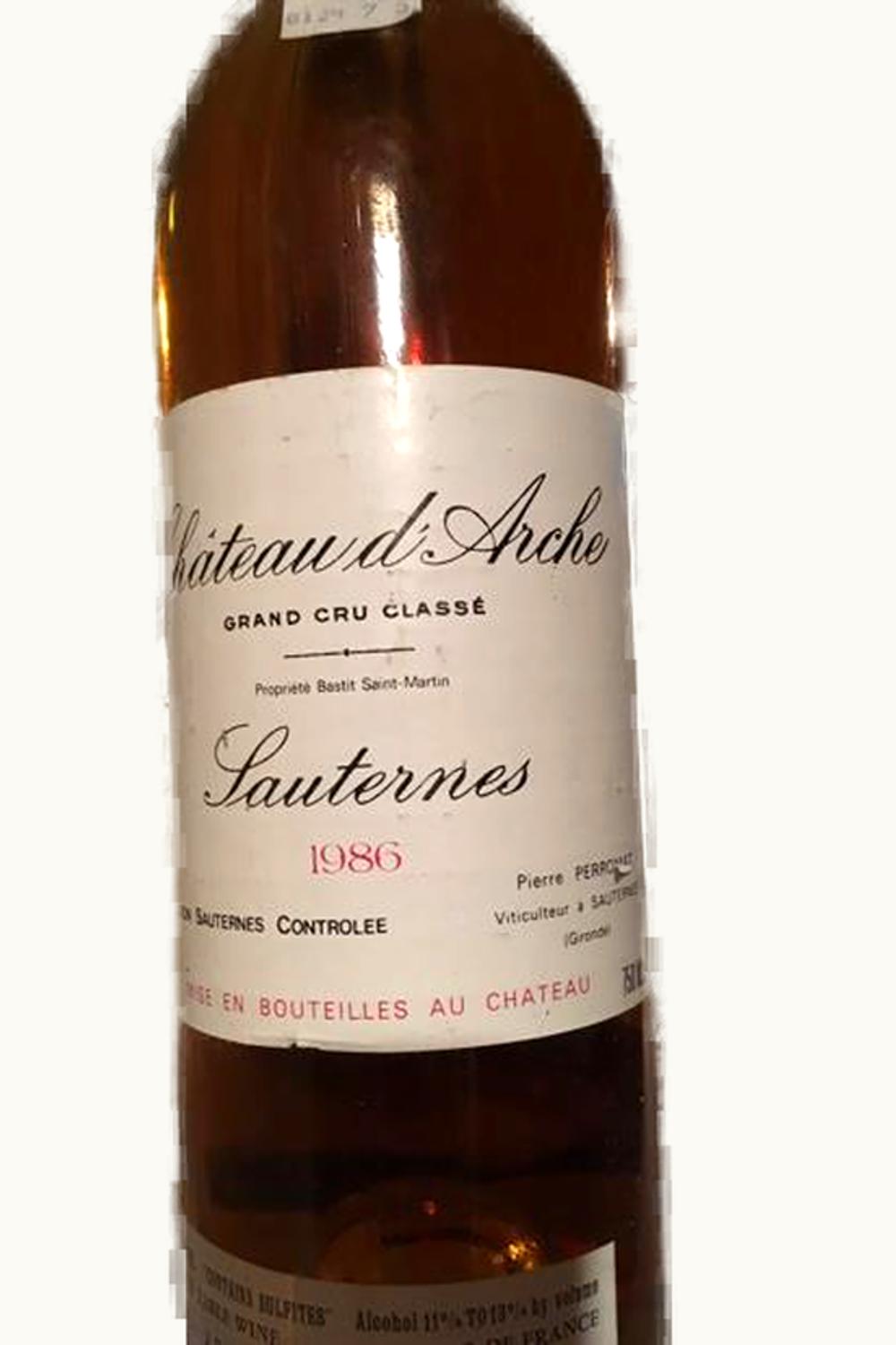 Château d'Arche Château d'Arche Sauternes, 1986