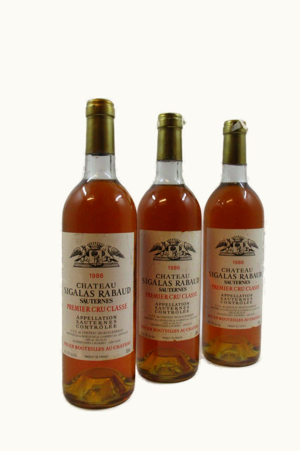 Château Sigalas-Rabaud Château Sigalas-Rabaud Sauternes, 1986