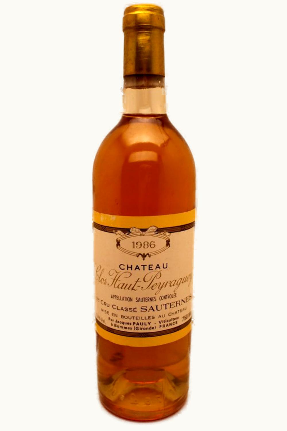 Château Lafaurie-Peyraguey Château Lafaurie-Peyraguey Sauternes, 1986