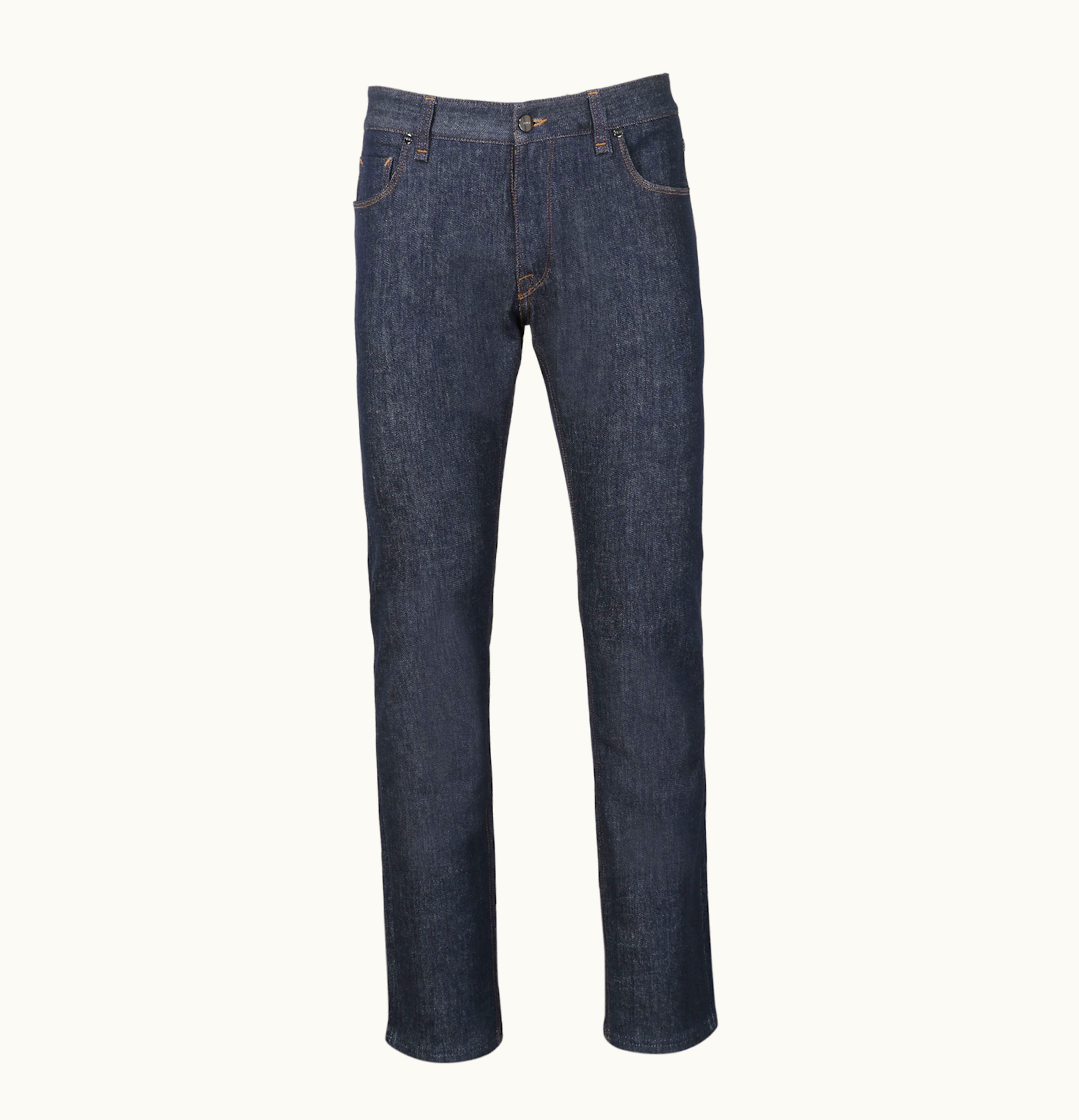 Fendi Fendi Pocket FF Embossed Slim Fit Jeans Blue