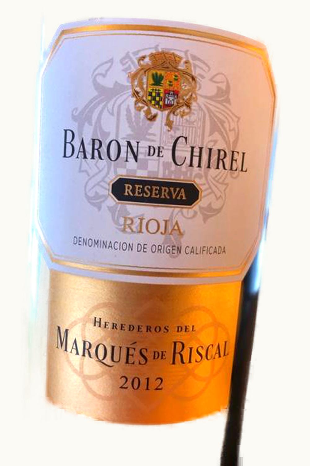 Marqués de Riscal Barón de Chirel Reserva, 2012