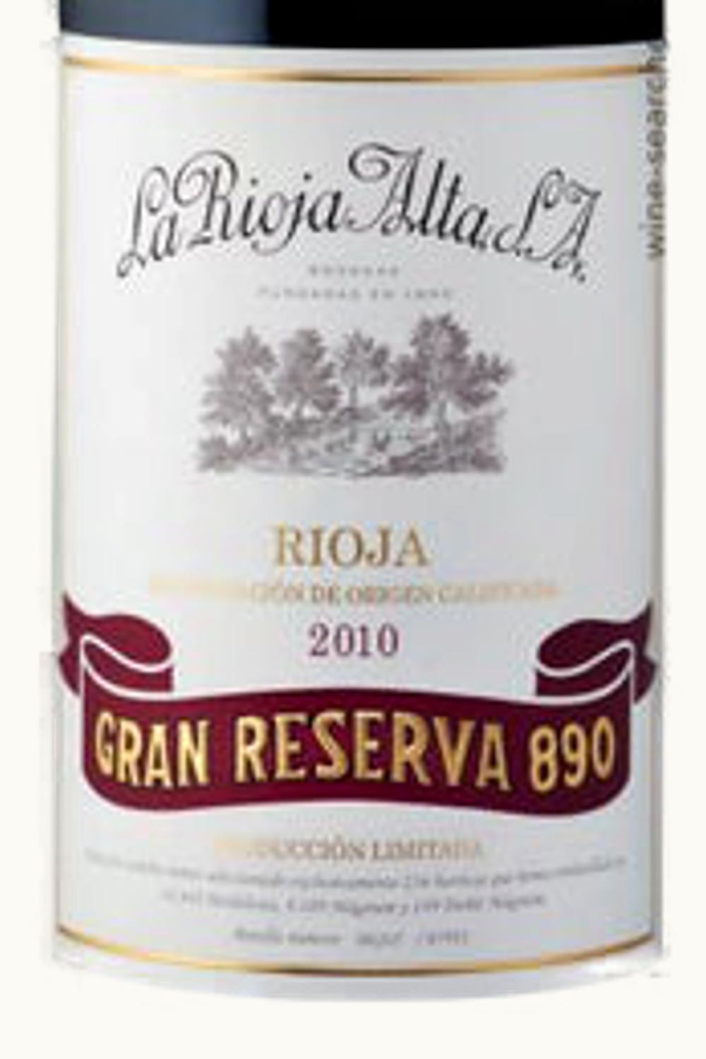 La Rioja Alta Gran Reserva 890, 2010