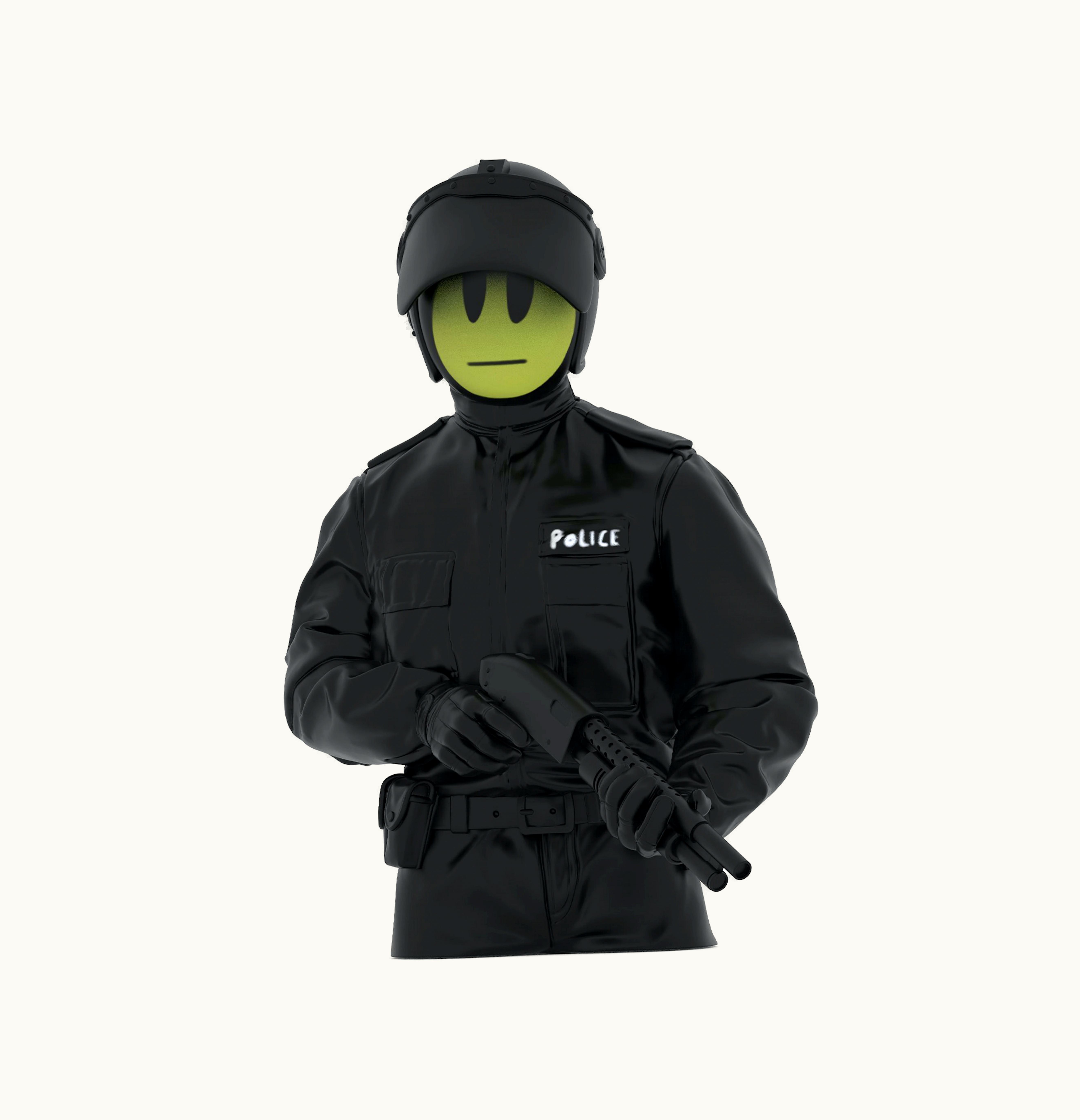 Queen M Queen M x BRANDALISM EXCLUSIVE Riot Cop Comic Con Blackout Variant Limited Timed Edition Figure