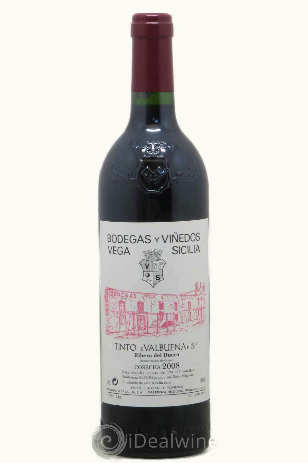 Vega Sicilia Vega Sicilia Tinto Valbuena Five Ribera del Duero, 2008