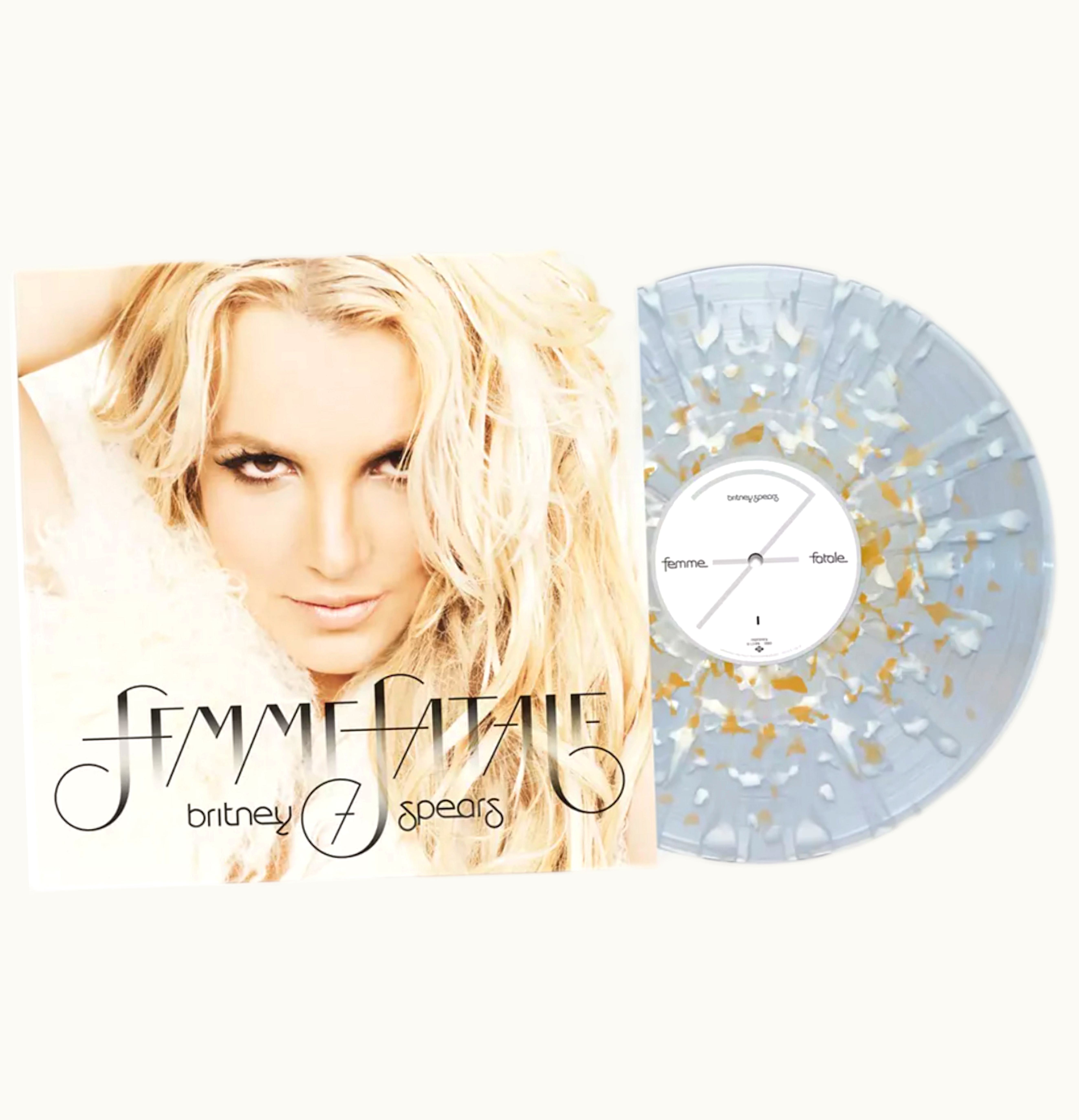 Britney Spears Britney Spears Femme Fatale Limited Edition Clear With Gold And White Splatter LP Vinyl Multi