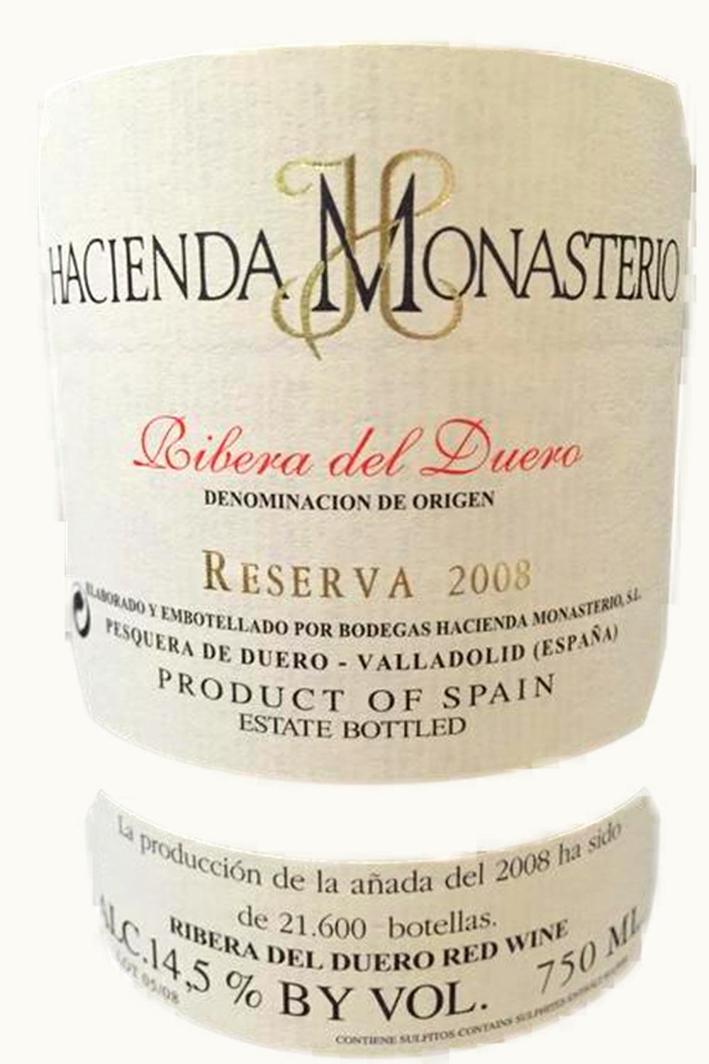 Hacienda Monasterio Reserva Ribera del Duero, 2008