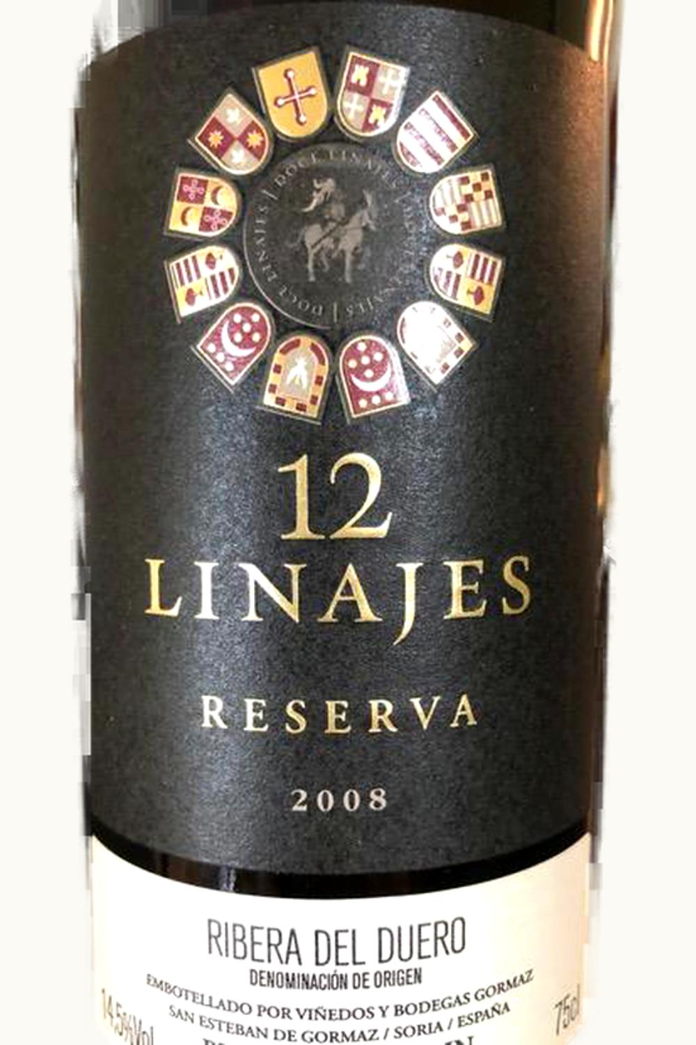 VIñedo y Gormaz Viñedo y Gormaz Twelve Linajes Reserva Ribera Duero, 2007