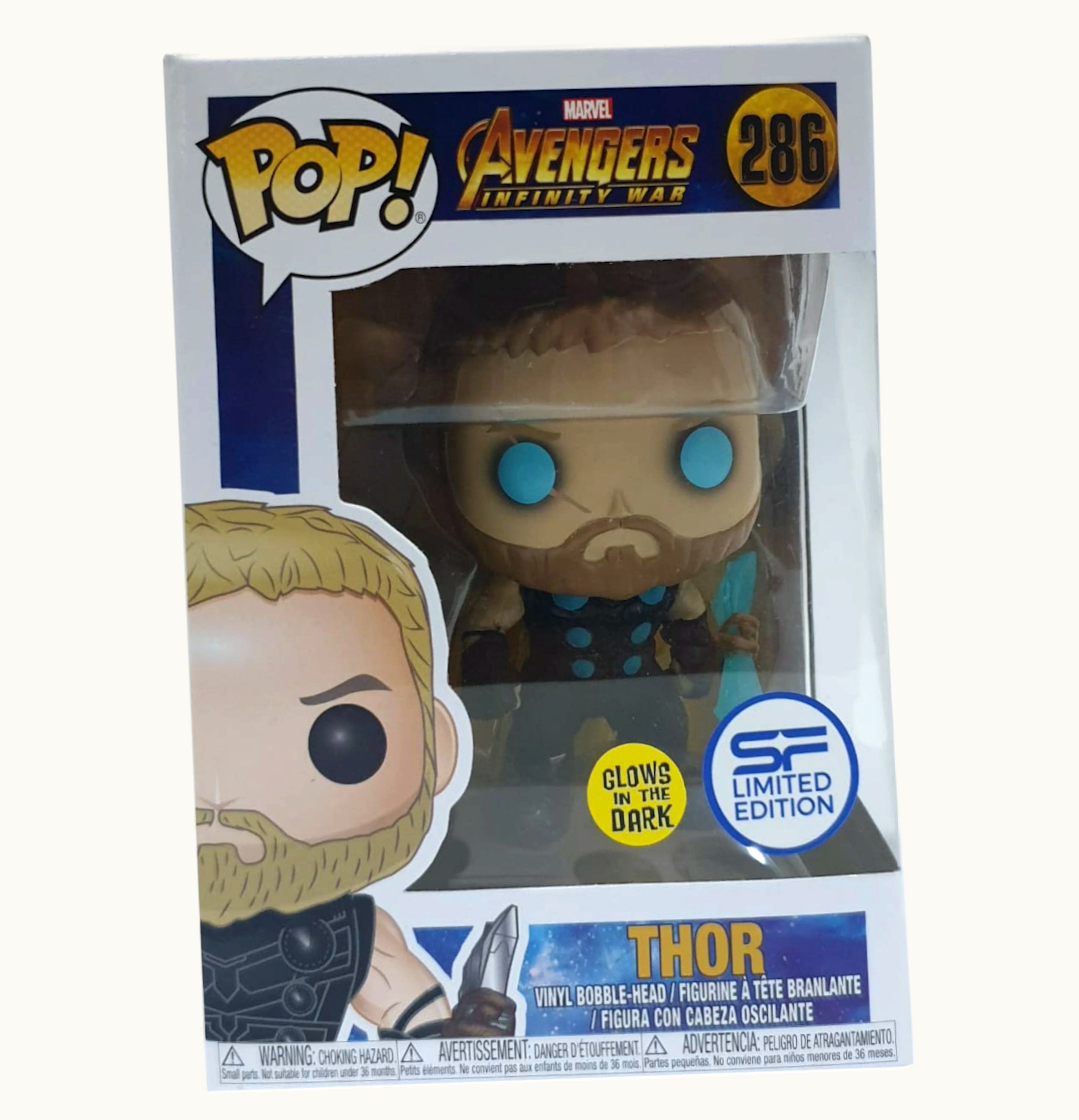 Funko Funko Pop Marvel Avengers Infinity War Thor Glow SF Limited Edition Bobble Head Figure 286