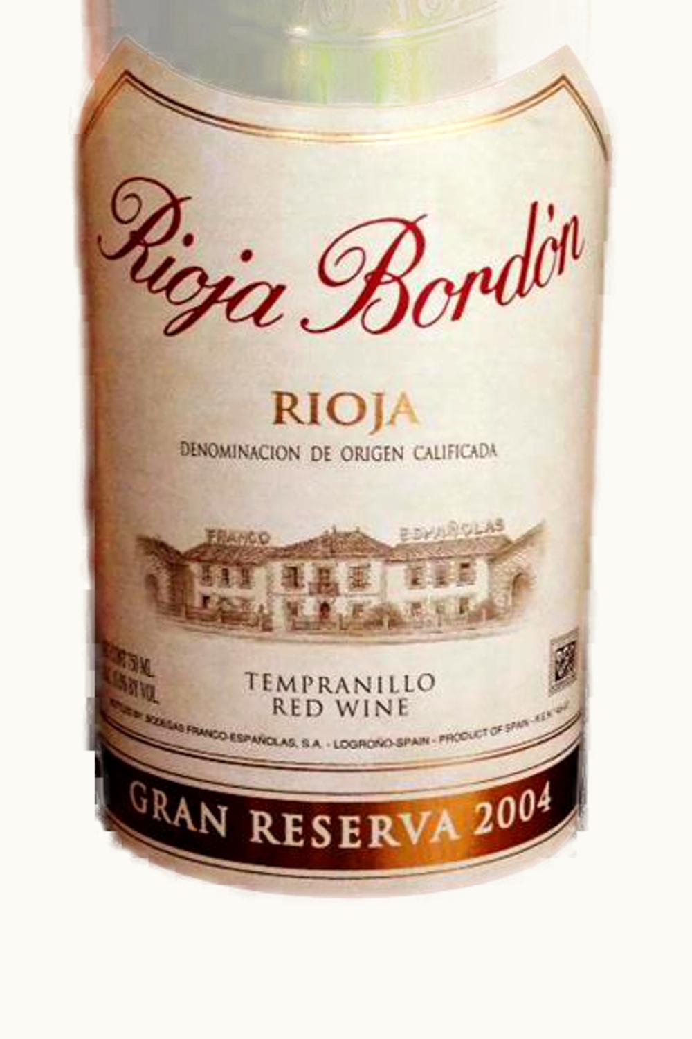 Franco Bordón Franco Bordons Rsrv DOCa Rioja Spain, 2004