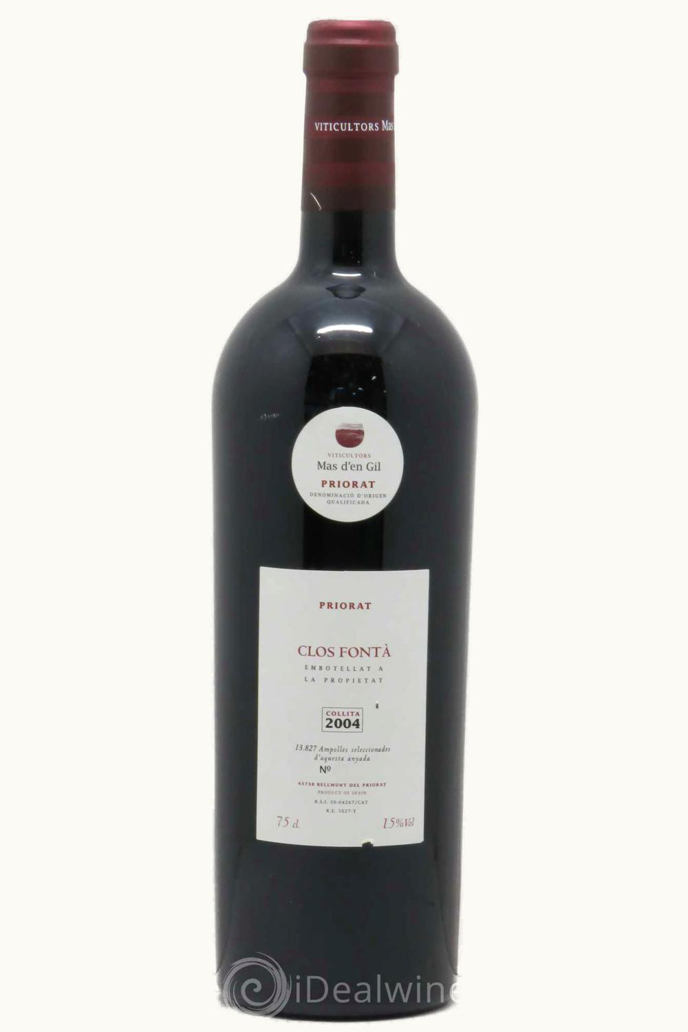 Mas d'En Gil Mas d'En Gil Clos Fonta DOCa Priorat Catalonia Spain, 2004