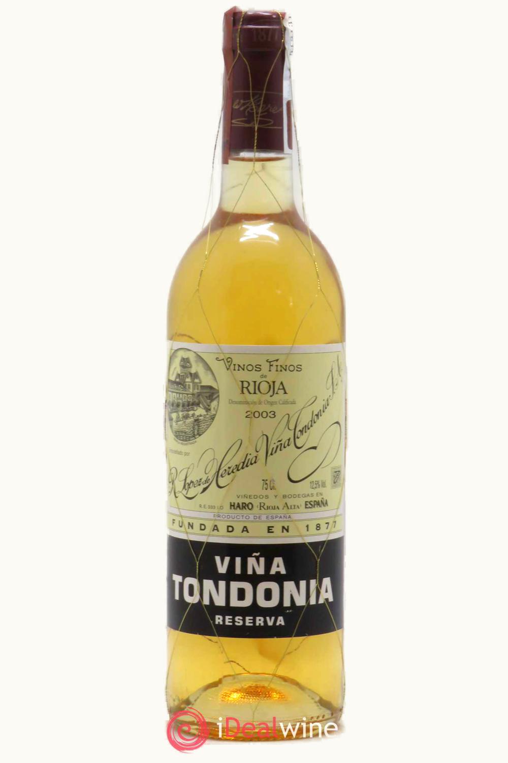 R. López de Heredia R. López de Heredia VIna Tondonia Rsrv DOCa Rioja Alta Spain, 2003