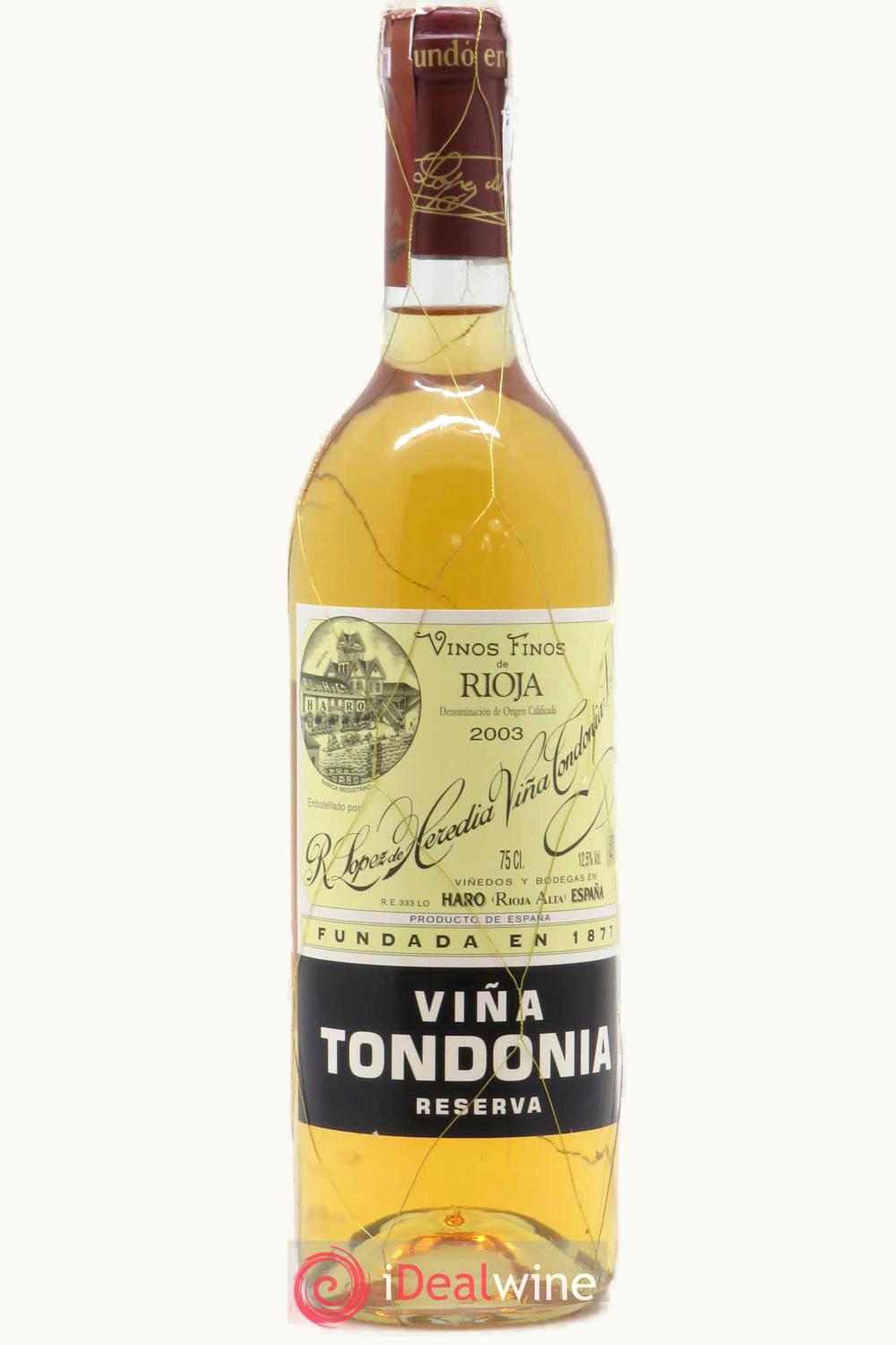 R. López de Heredia R. López de Heredia VIna Tondonia Rsrv Blanco DOCa Rioja Alta Spain, 2003