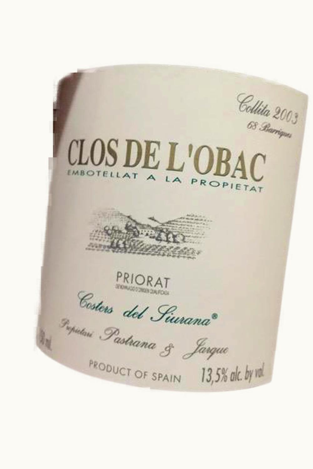 Costers del Siurana Clos De L'Obac DOCa Priorat Catalonia Spain, 2003