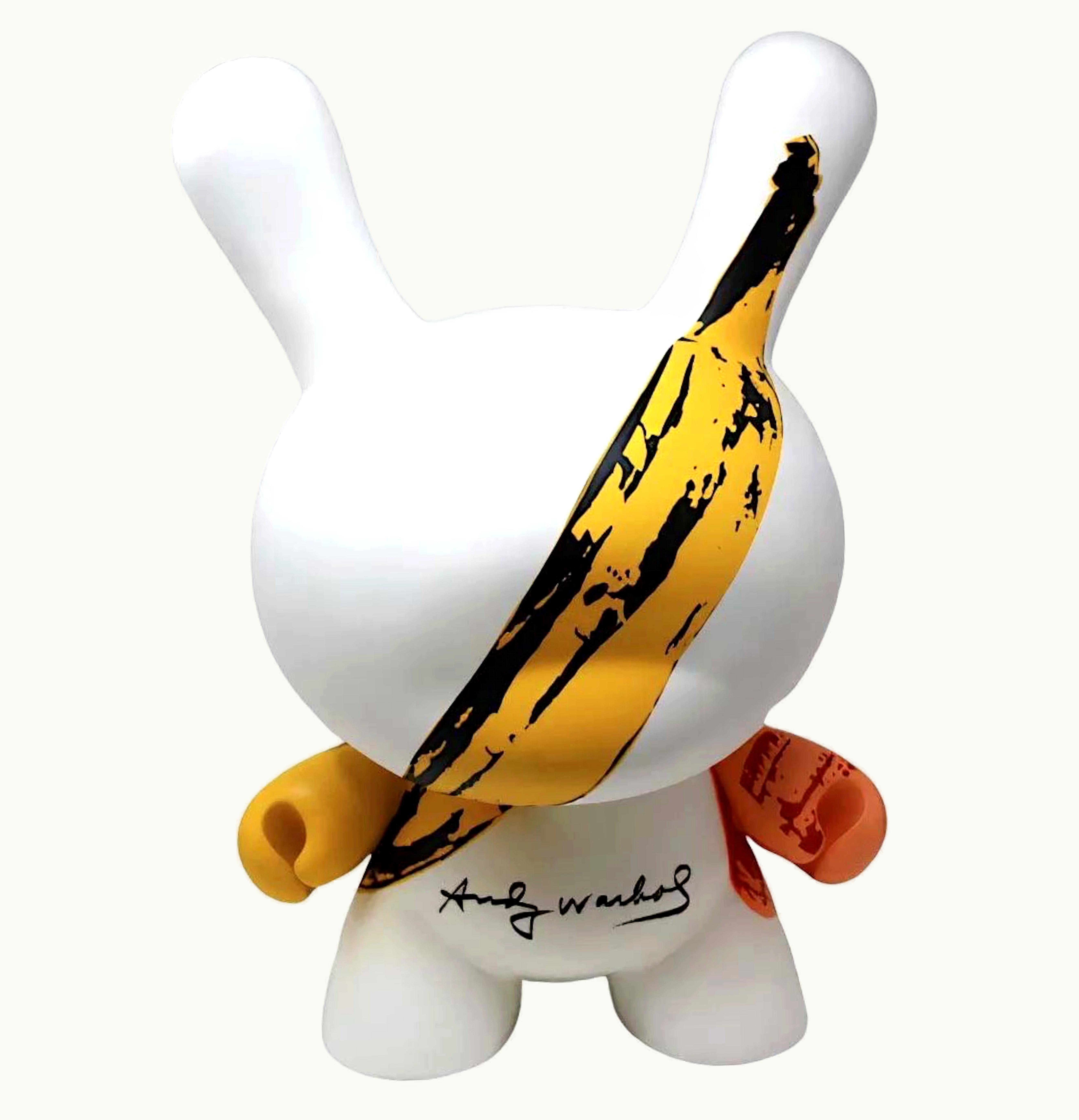 Kidrobot Kidrobot Andy Warhol Banana Dunny Kidrobot 20 Figurine Limited Edition Of 10 Dunny White Yellow