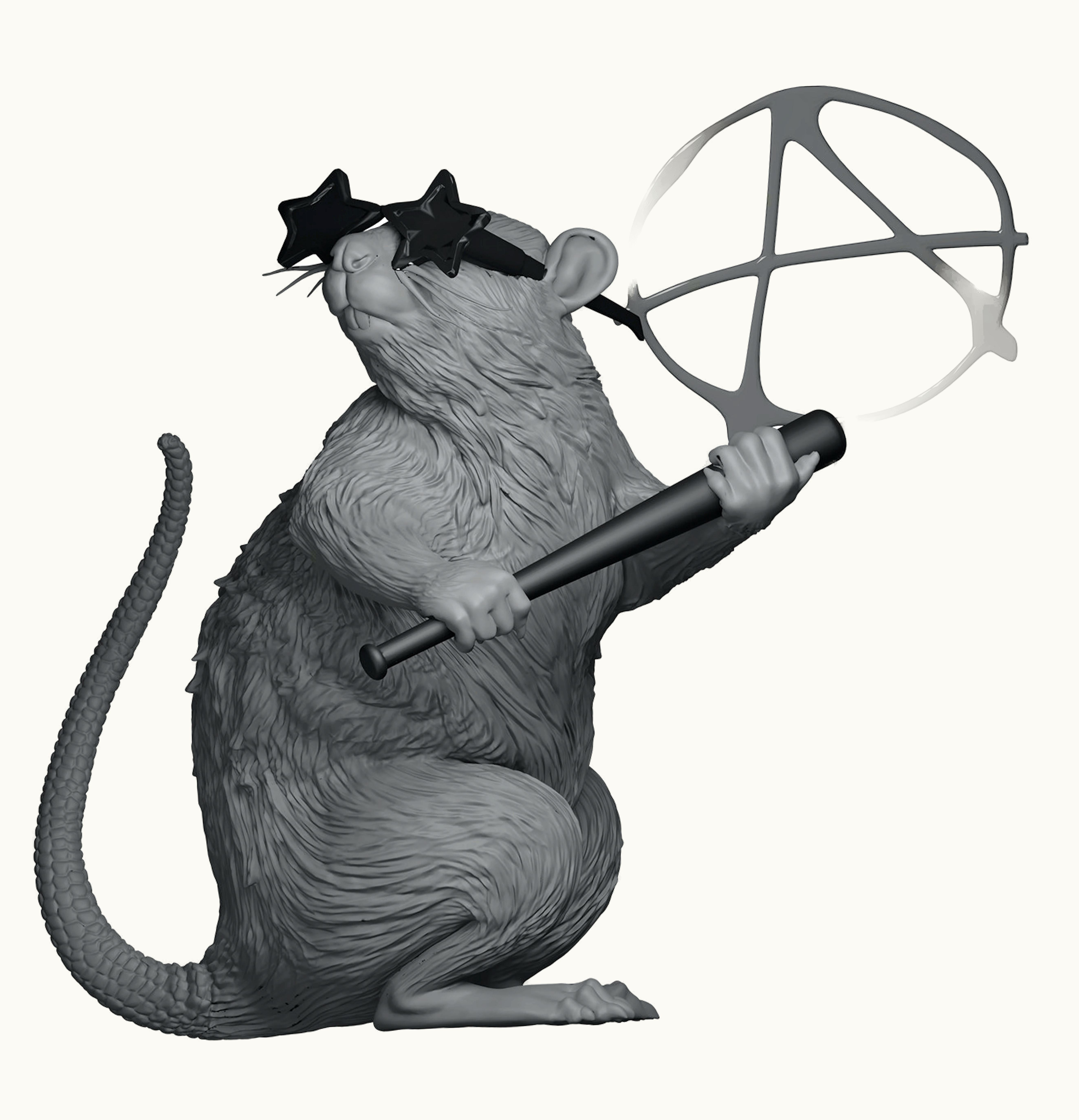 Queen M Queen M x BRANDALISM EXCLUSIVE Hollywood Rat Comic Con Gray Variant Limited Timed Edition Figure