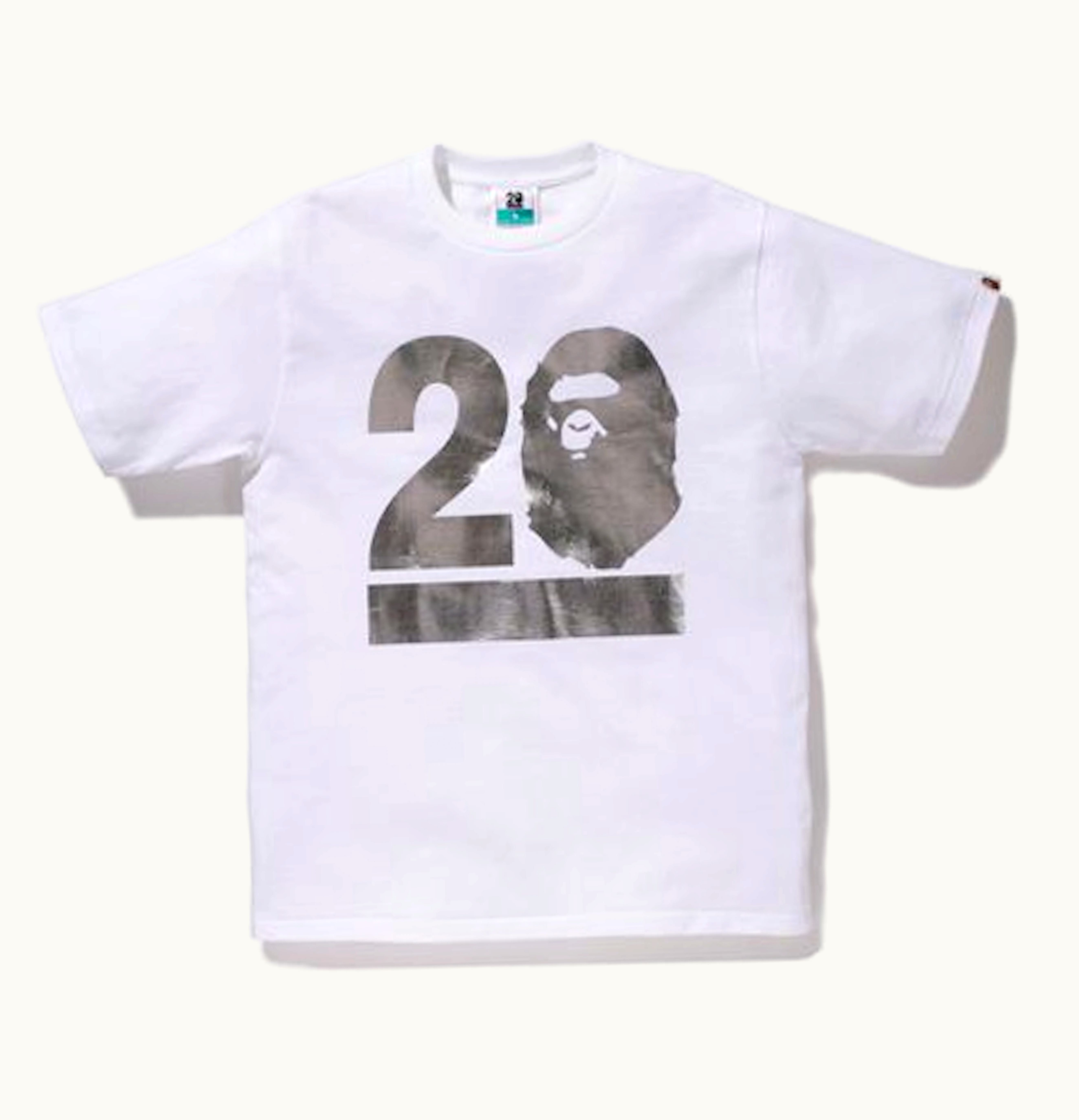 BAPE BAPE NW20 BAPE Gallery Kyoto Limited T Shirt White Silver