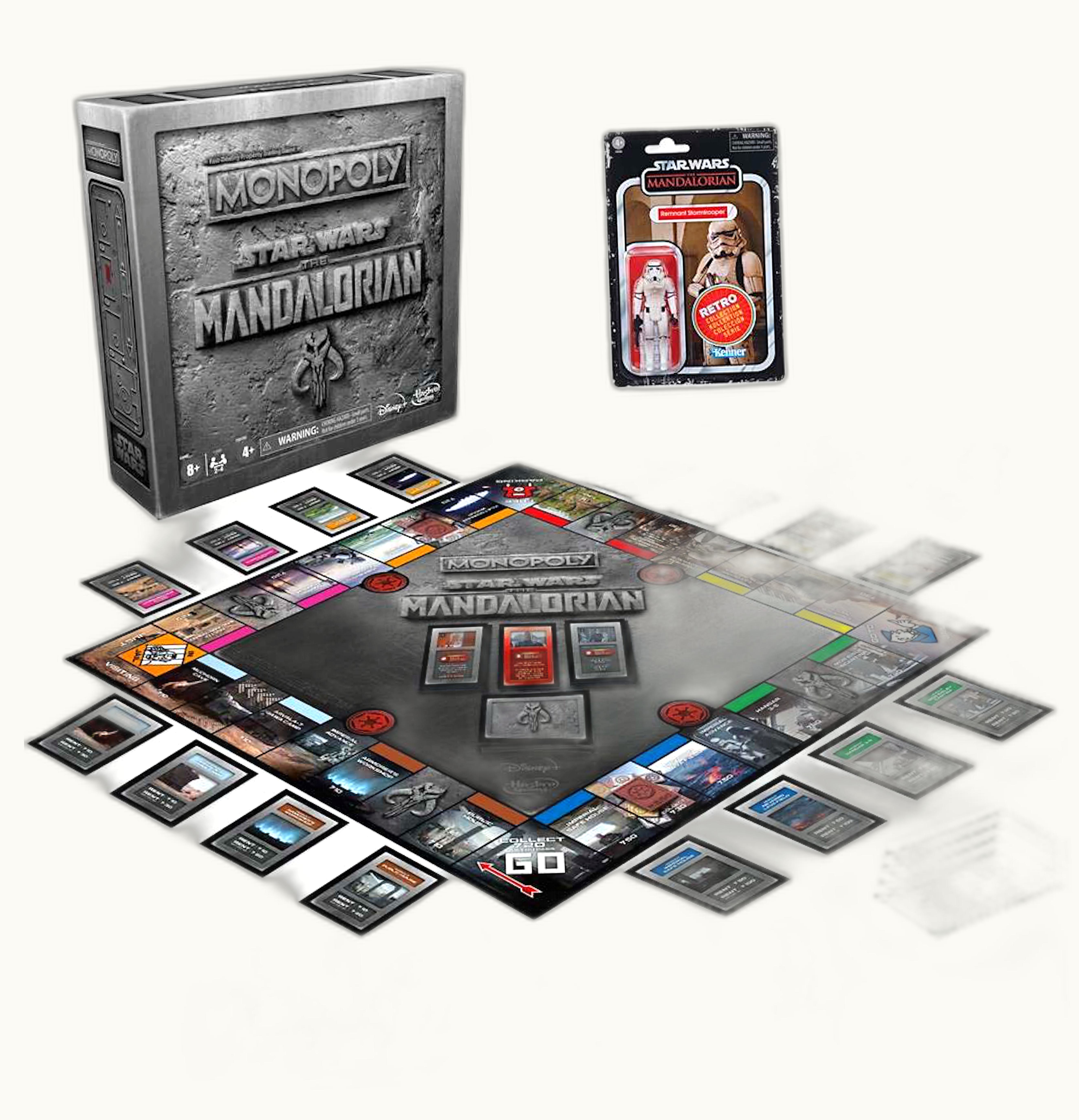 Hasbro Toys Hasbro Toys Star Wars The Mandalorian Monopoly Limited Edition with Retro Remnant Stormtrooper Board Game Action Figure