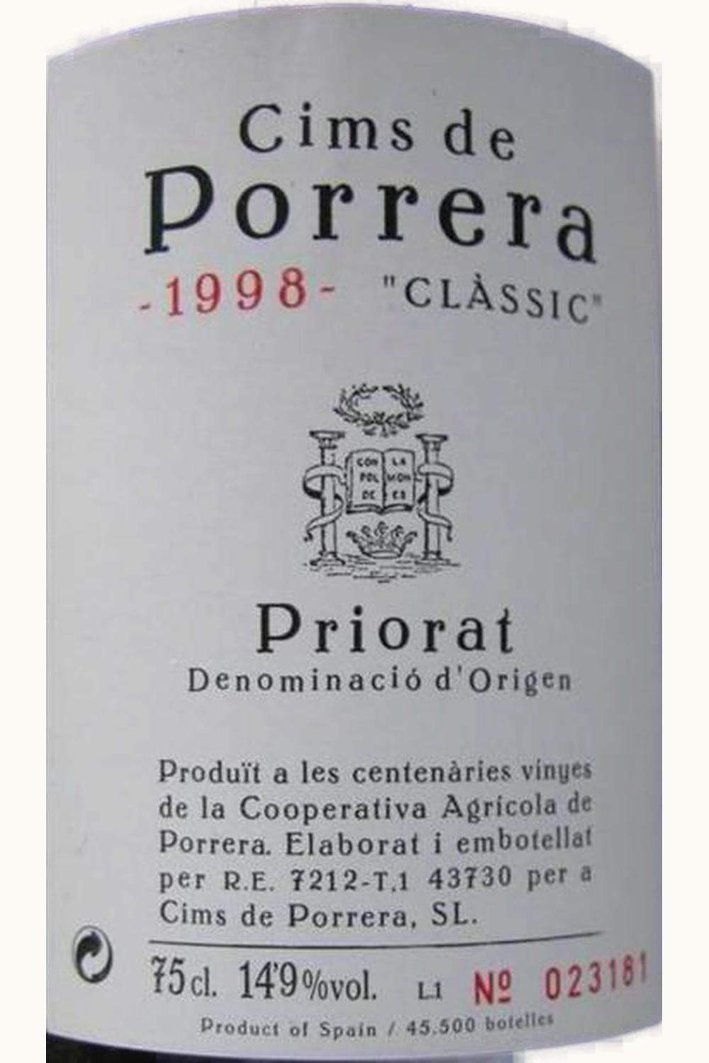Cims De Porrera Classic D.O.Ca. Priorat, 1998