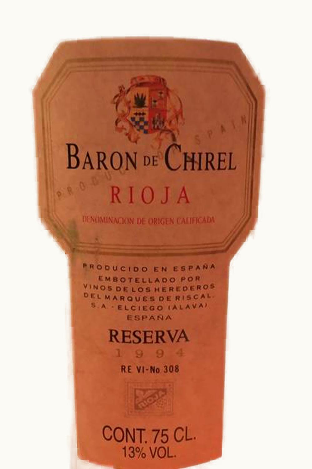Marqués de Riscal Marqués de Riscal Baron de Chirel Reserva, 1994