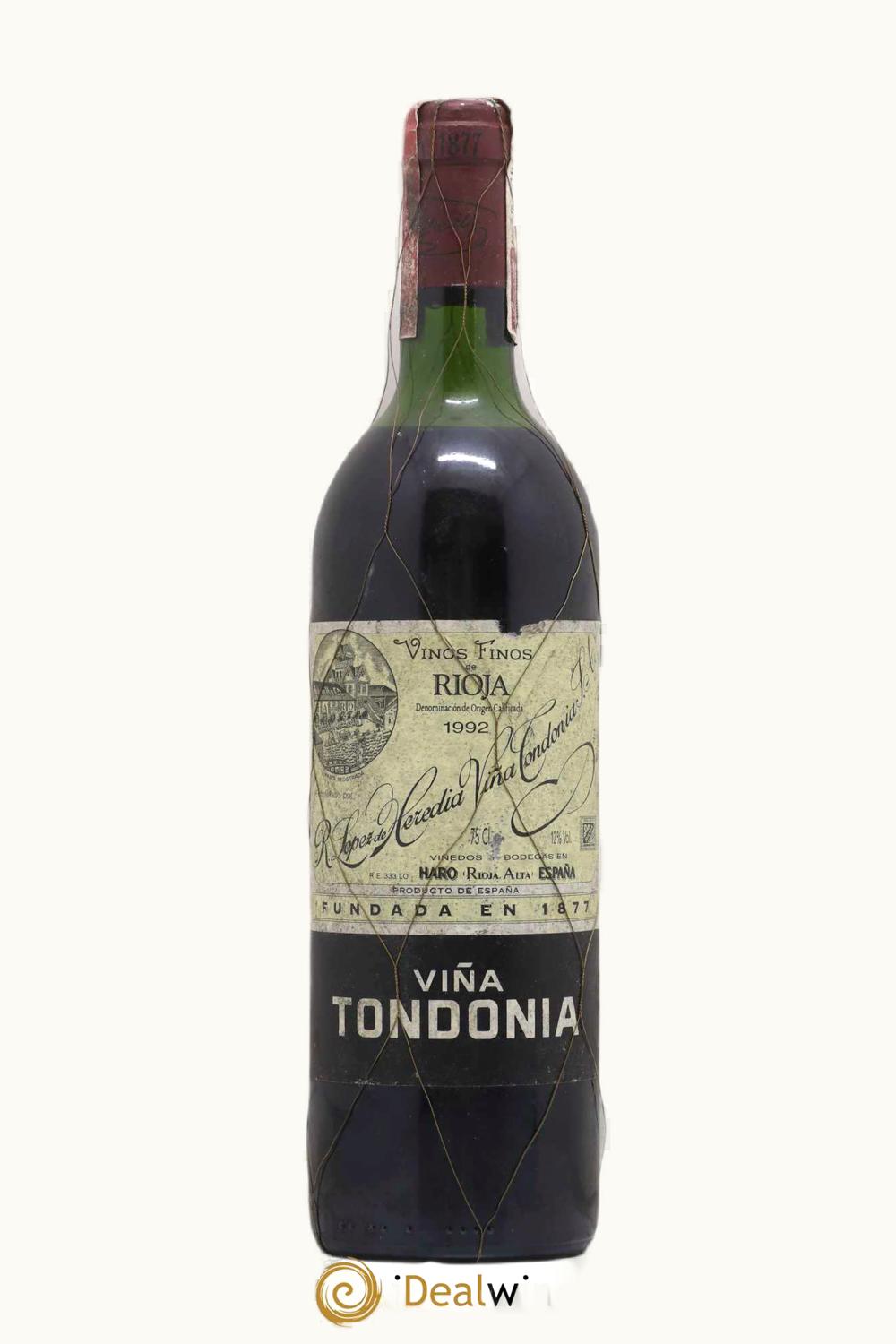 R. López de Heredia R. López de Heredia VIna Tondonia RSRV Doca Rioja Alta, 1992