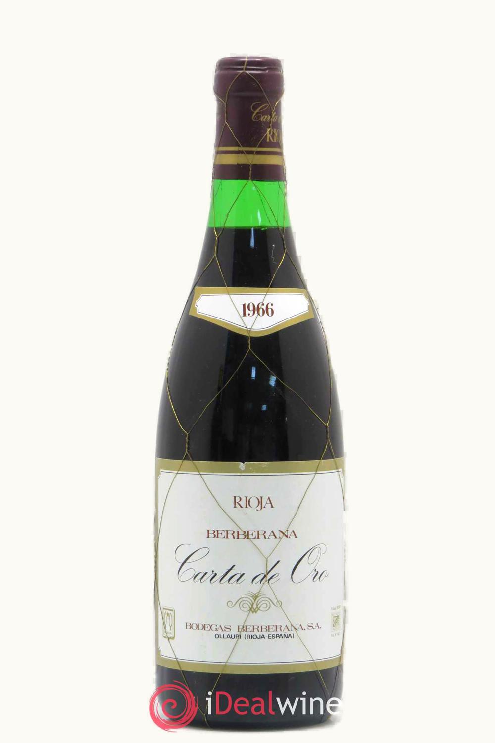 Berberana Berberana Carta de Oro Crianza Doca Rioja, 1992