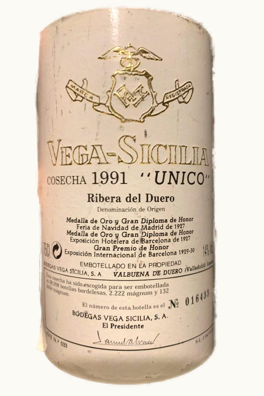 Vega Sicilia Vega Sicilia Unico Grand RSRV Ribera Duero, 1991