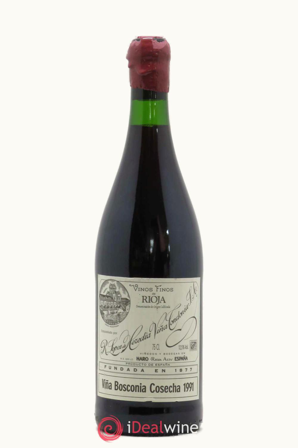 R. López de Heredia R. López de Heredia VIna Tondonia Bosconia Grand RSRV Doca Rioja Alta, 1991